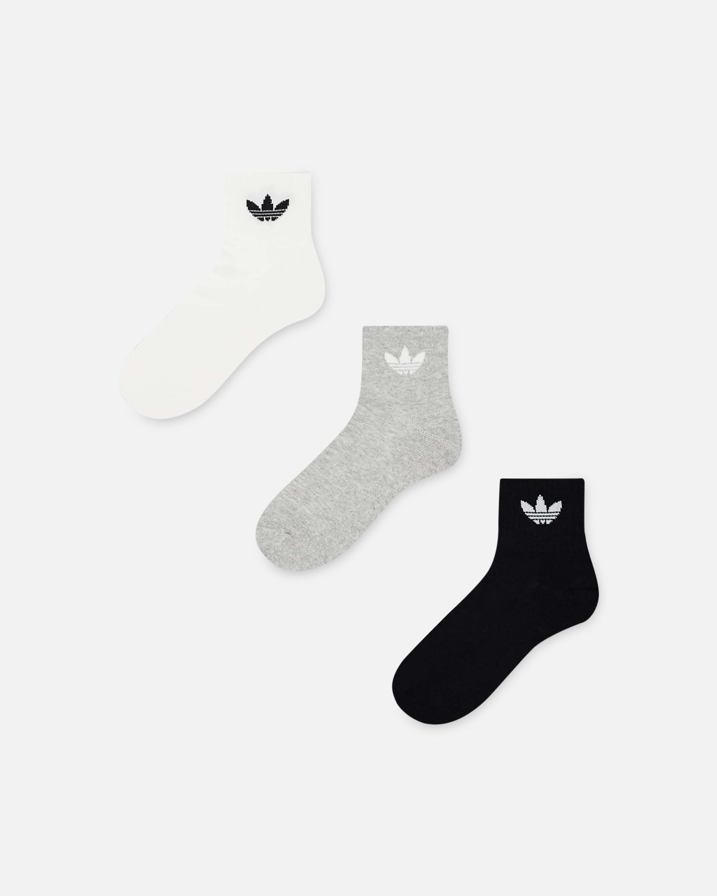 Adidas Mid Crew Socks 3 Pack White/Grey/Black、mySite、zt4zffjzw