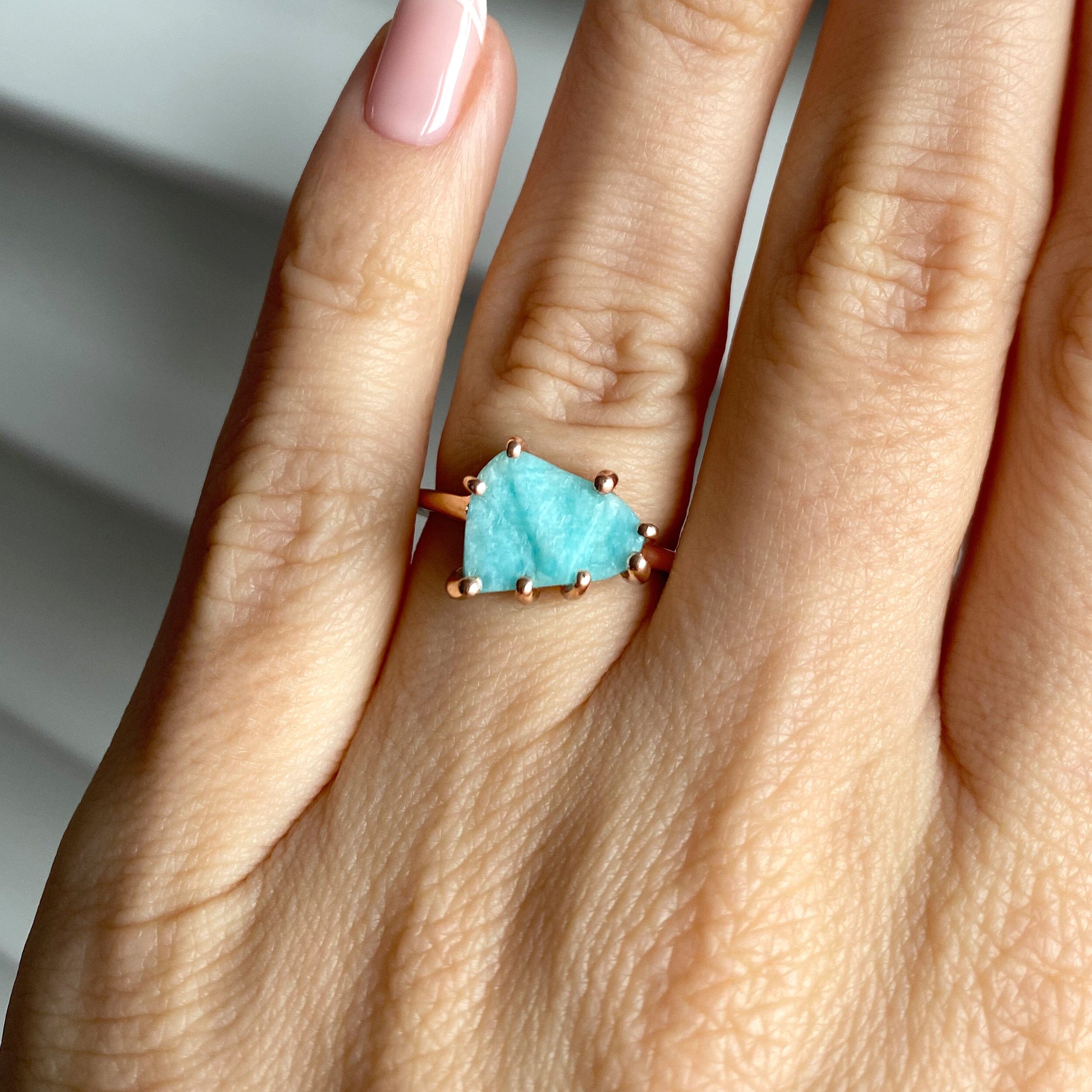 Raw Crystal Ring - Serene Amazonite、mySite、hinf8tx79