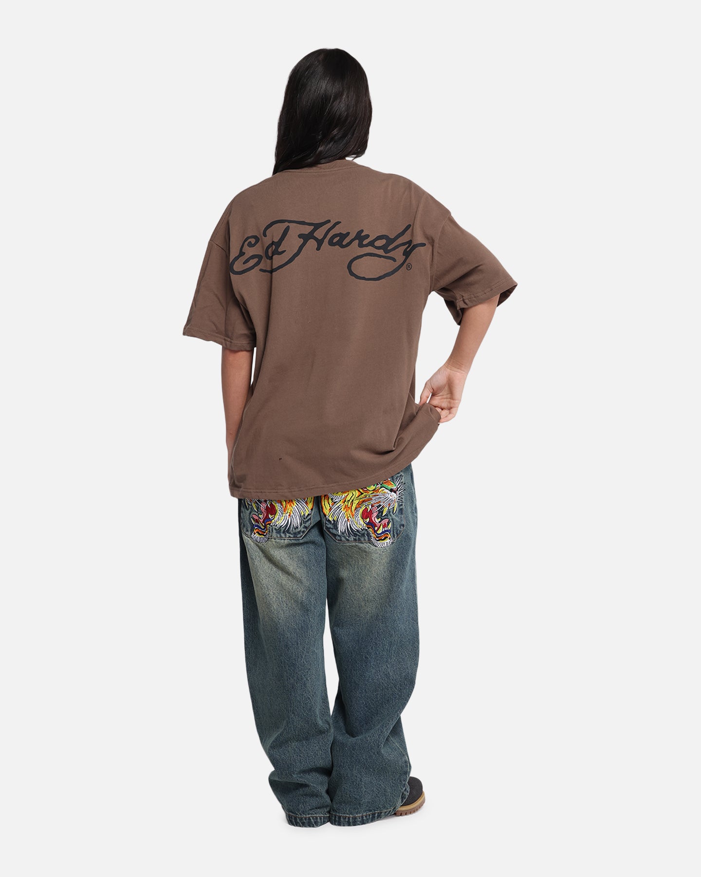Ed Hardy Eagle T-Shirt Brown、mySite、zt4zffjzw