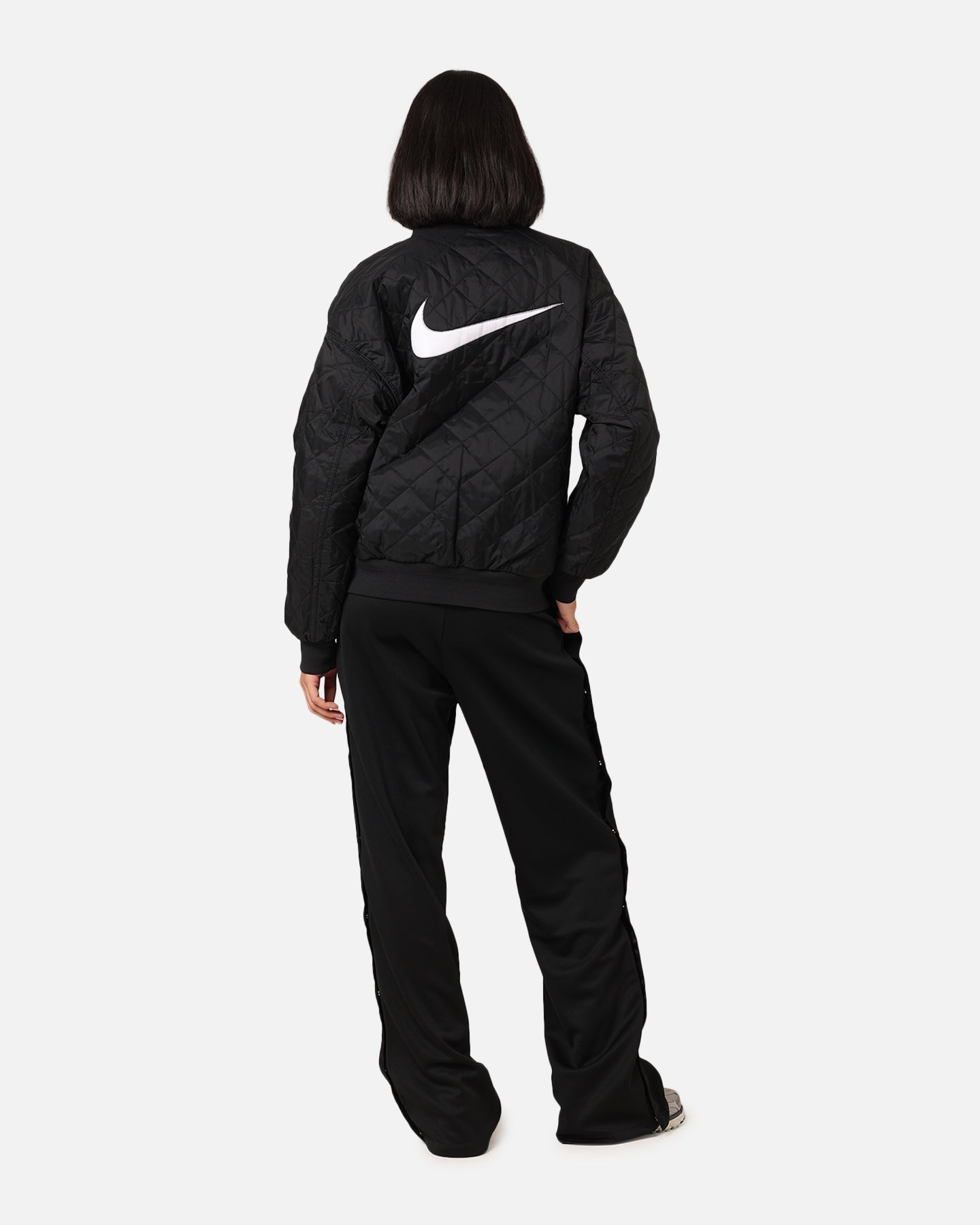 Nike Women's Sportswear Reversible Varsity Bomber Jacket Black/White、mySite、zt4zffjzw