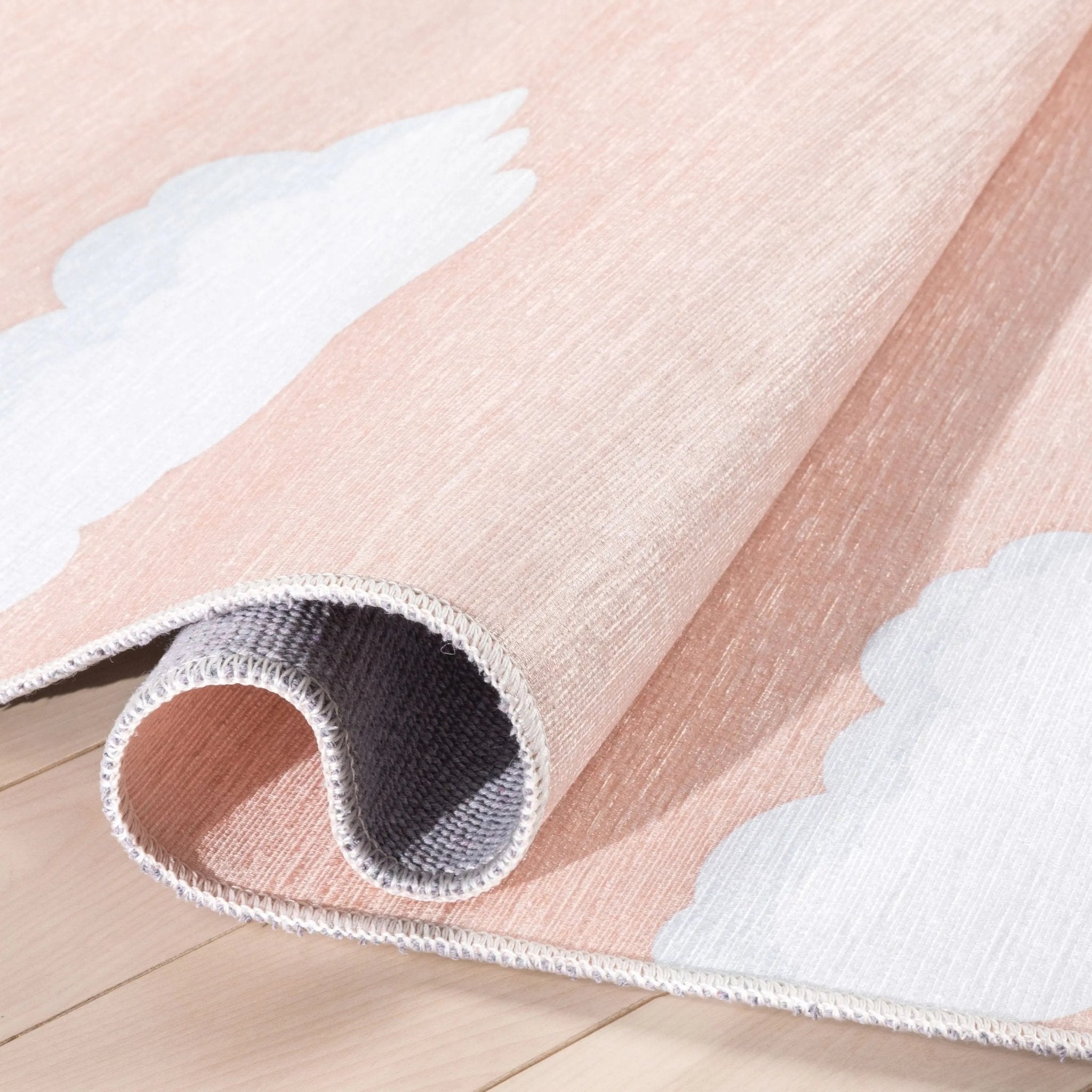 Cloud 9 Modern Coral Kids Flat-Weave Rug、mySite、gigharbornorthrealestate