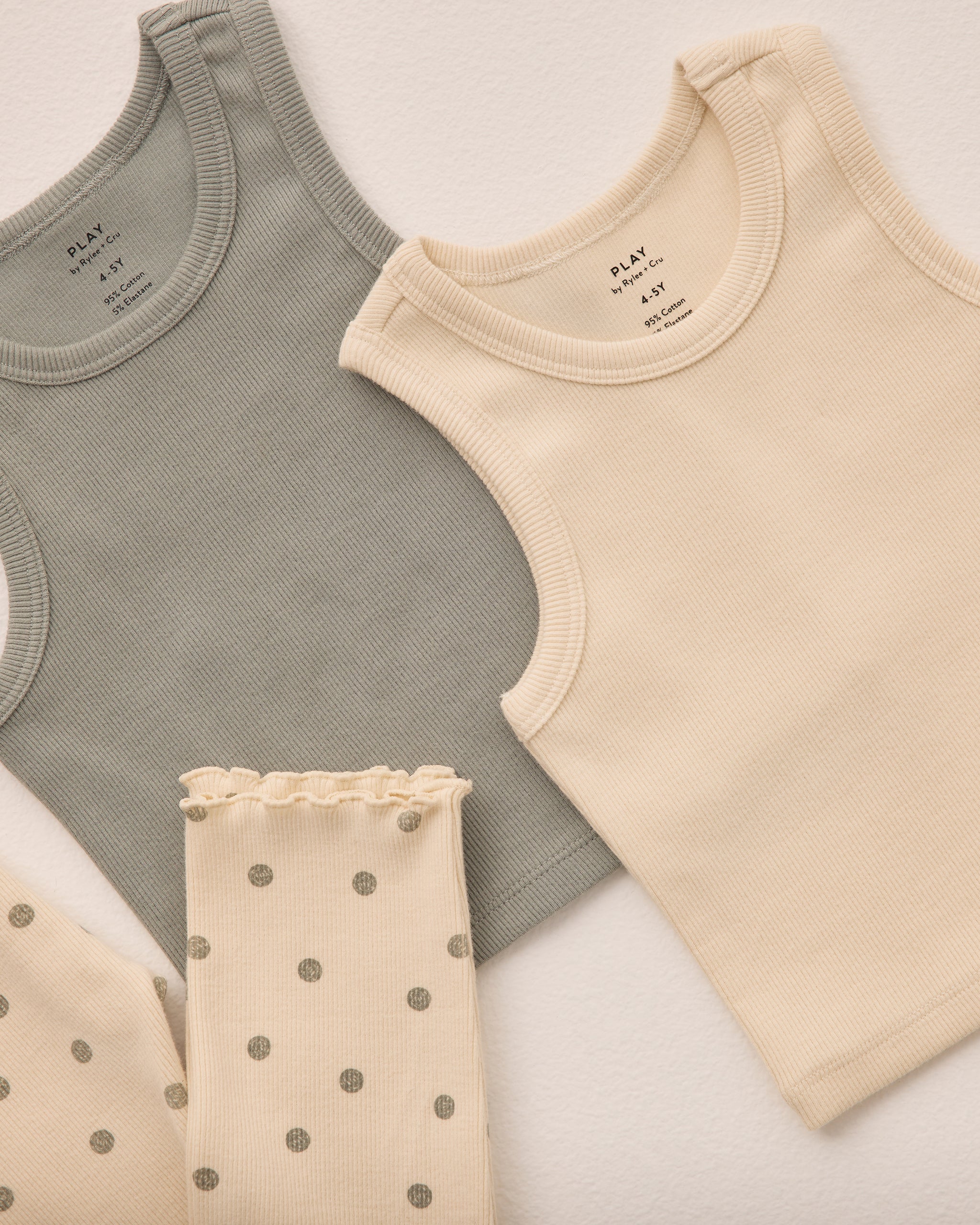  Ribbed Tank Set || Natural, Eucalyptus、mySite、layawaytickets