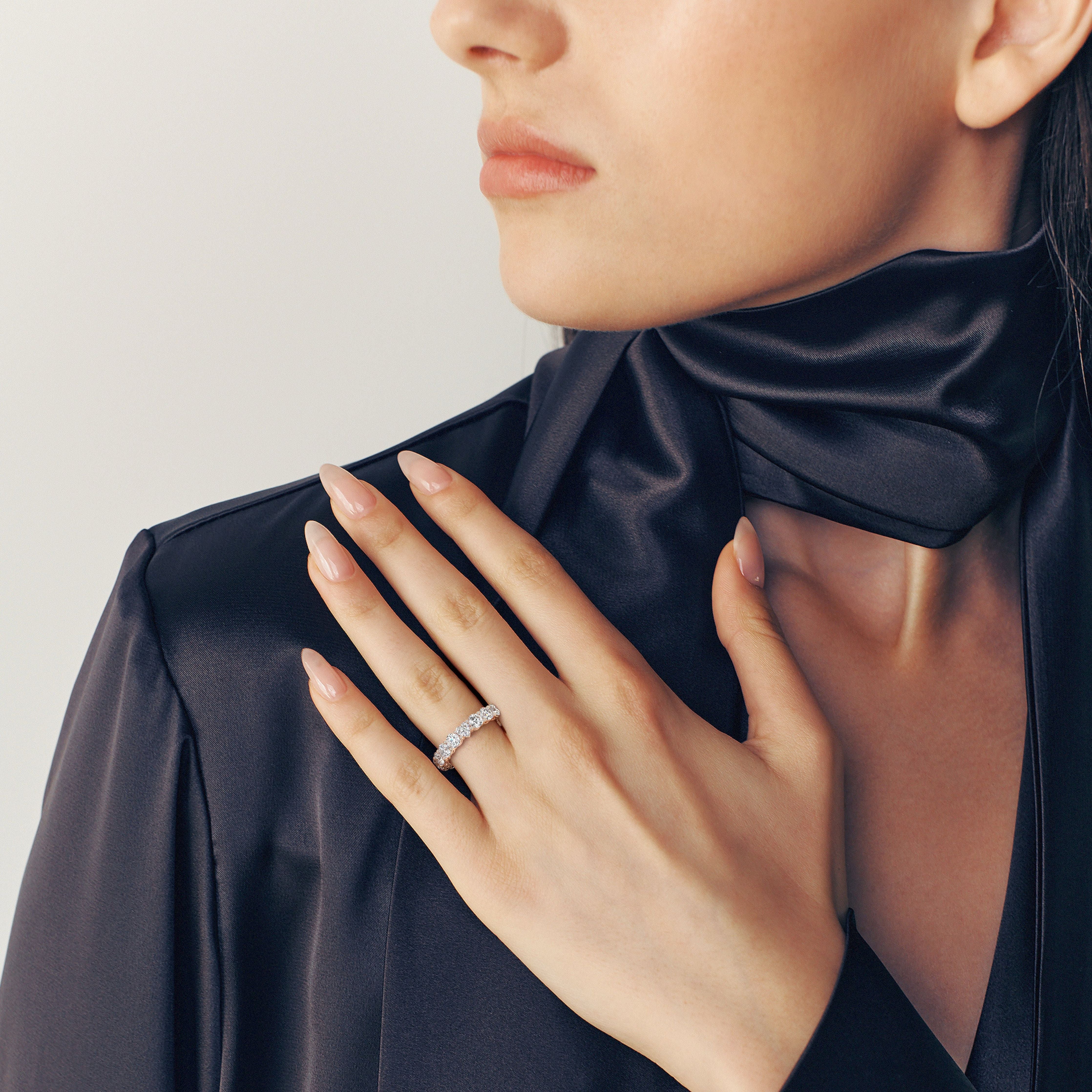 Anne Diamond Wedding Ring -14K Rose Gold、mySite、hinf8tx79