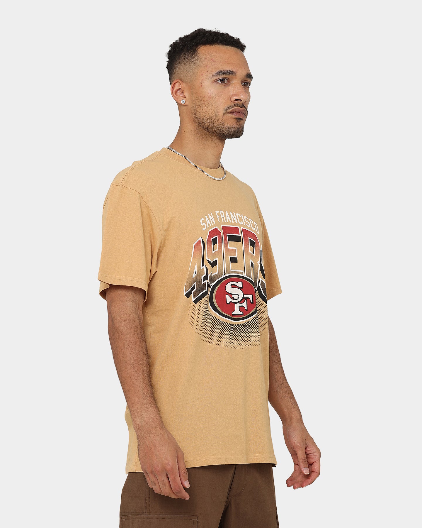 Majestic Athletic San Francisco 49ers Vintage Arch T-Shirt Tan、mySite、zt4zffjzw