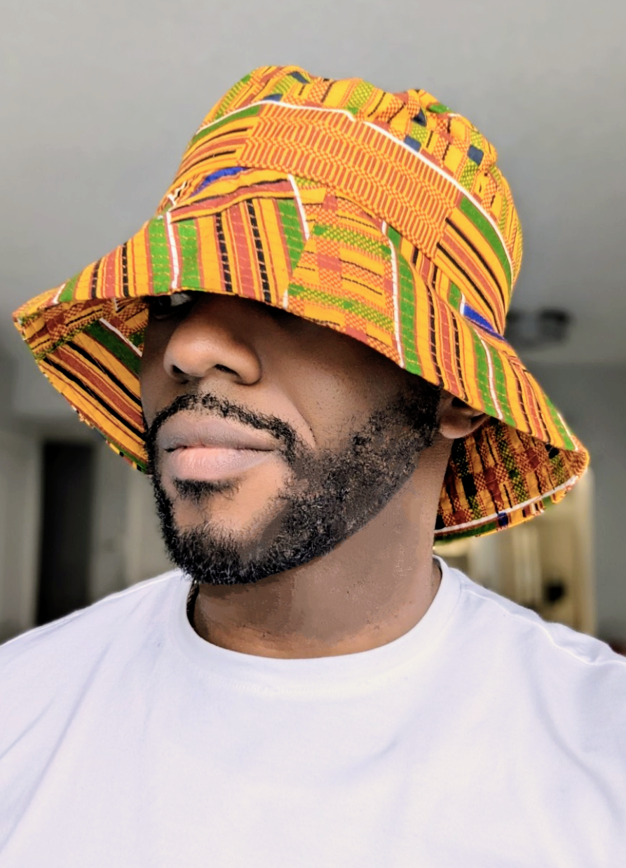 Dupsie's AfroFusion Elegance African print Kente Bucket Hat DPBH3227、mySite、solidvoid