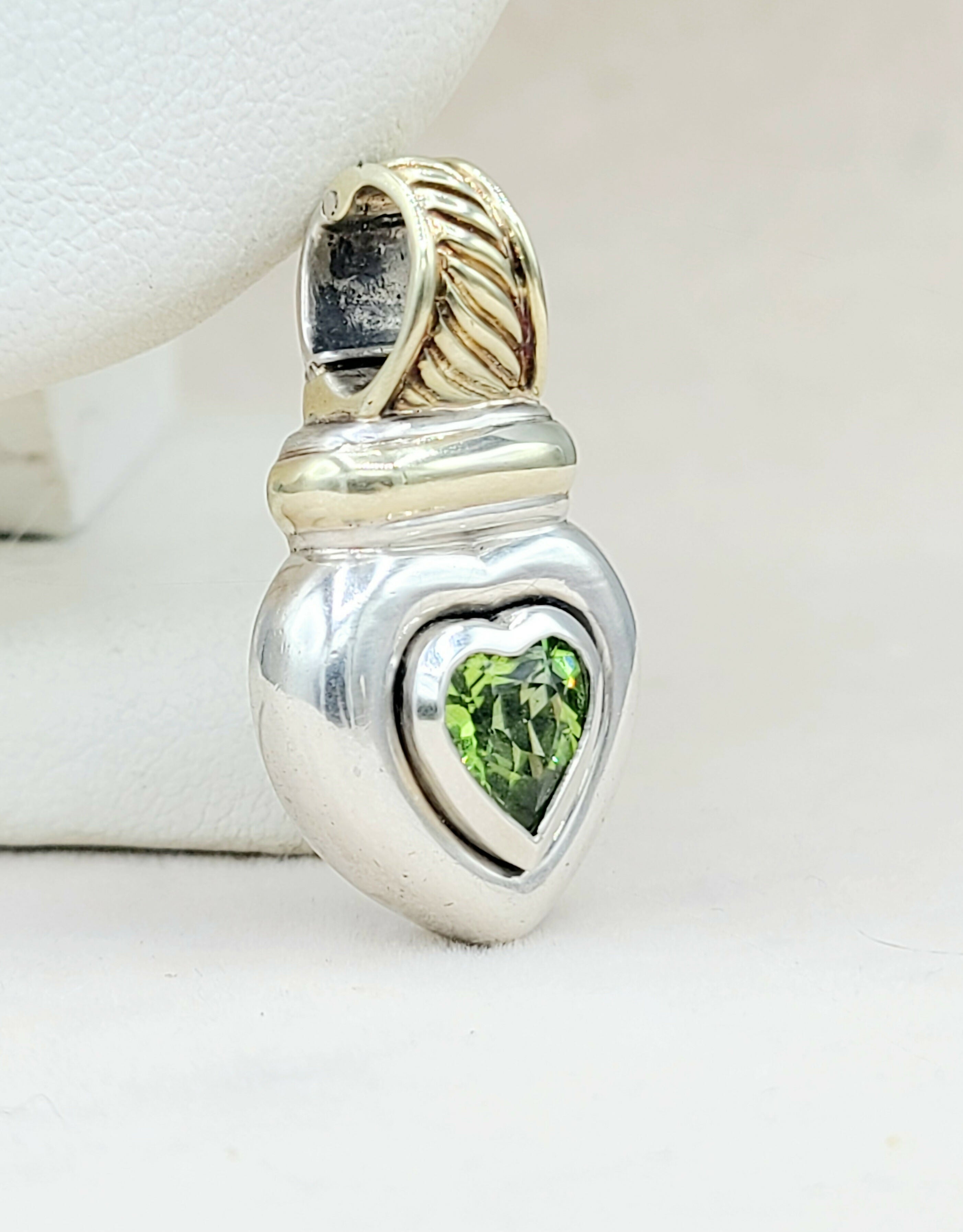 David Yurman Heart Pendant Enhancer Peridot & Gold、mySite、hinf8tx79