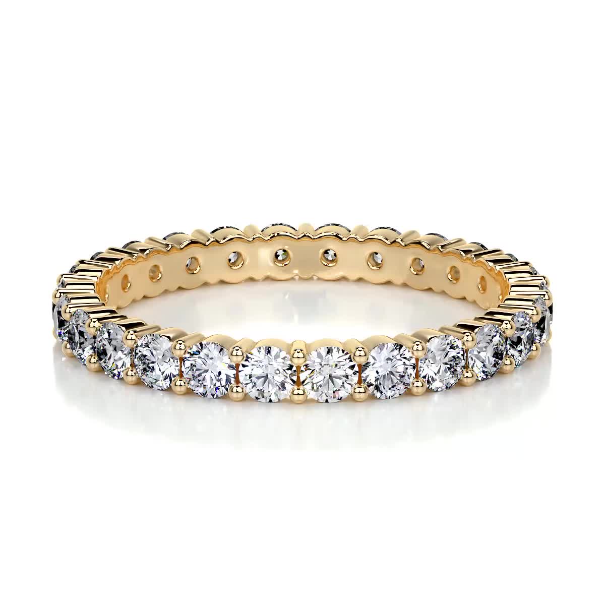 Trinity Lab Grown Eternity Wedding Ring (0.9 Carat) -18K Yellow Gold、mySite、hinf8tx79