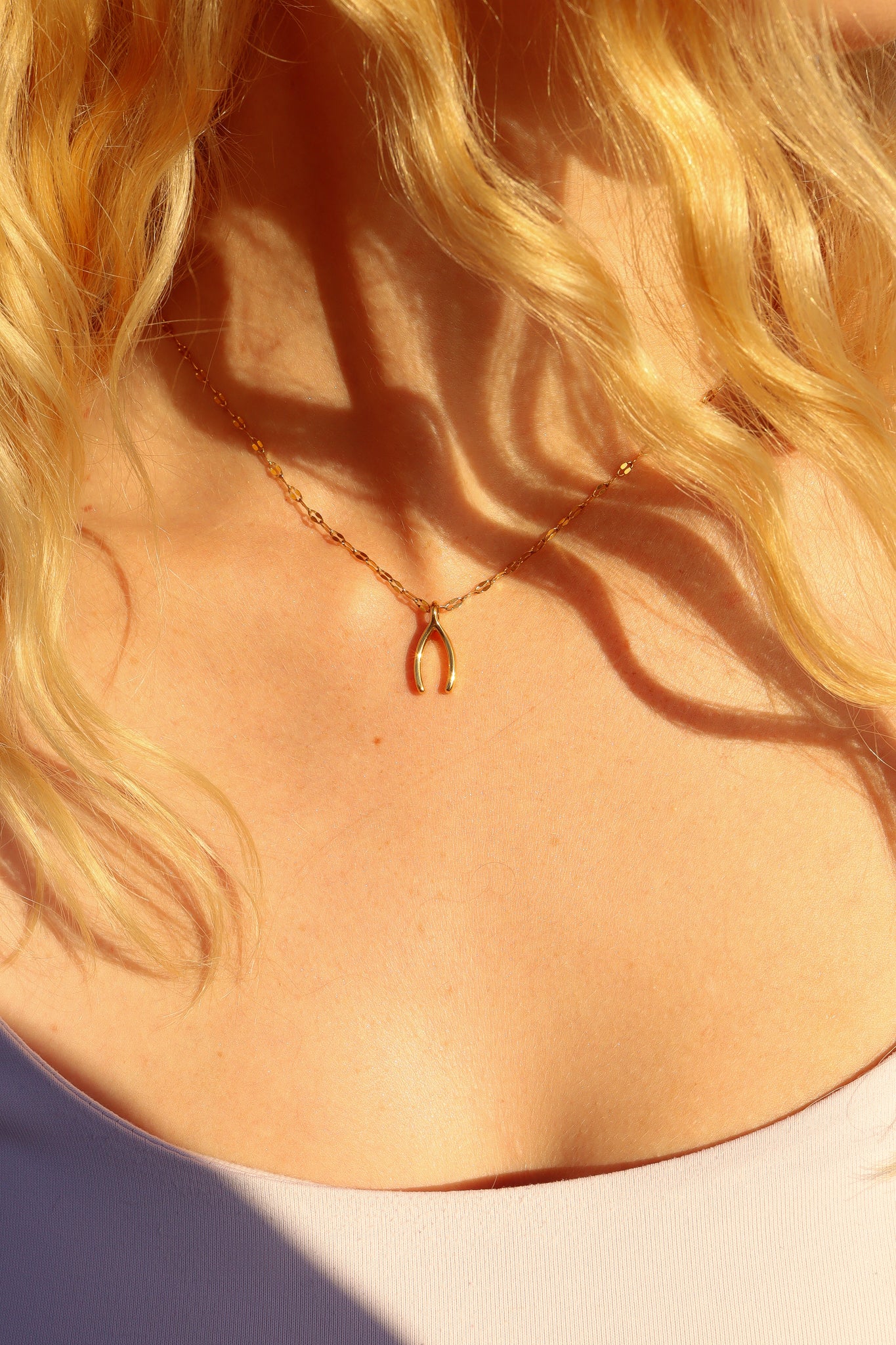 18K Gold PVD Stainless Steel Wishbone Charm / PDL0183、mySite、dreamappss