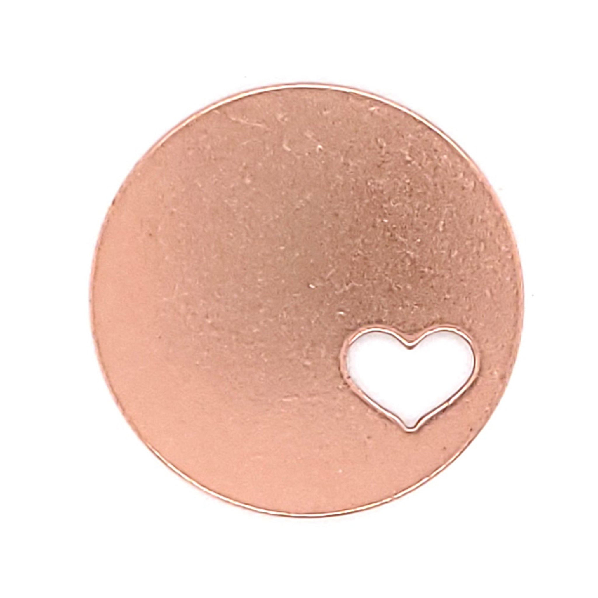 Copper Blank Round Heart Cutout Pendant / SBB0182、mySite、dreamappss