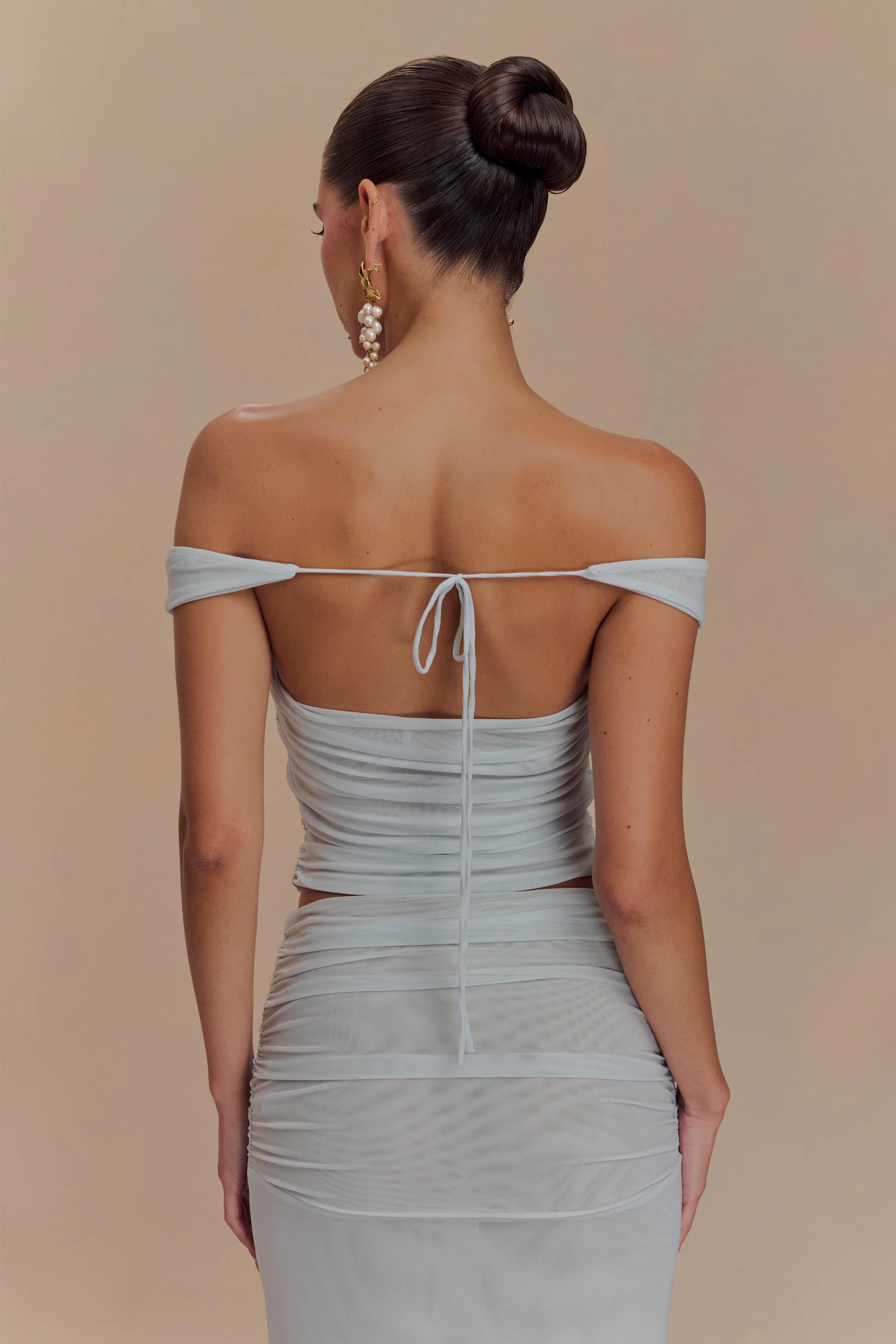 Brooklyn Mesh Crop Top - Pale Blue、mySite、solidvoid