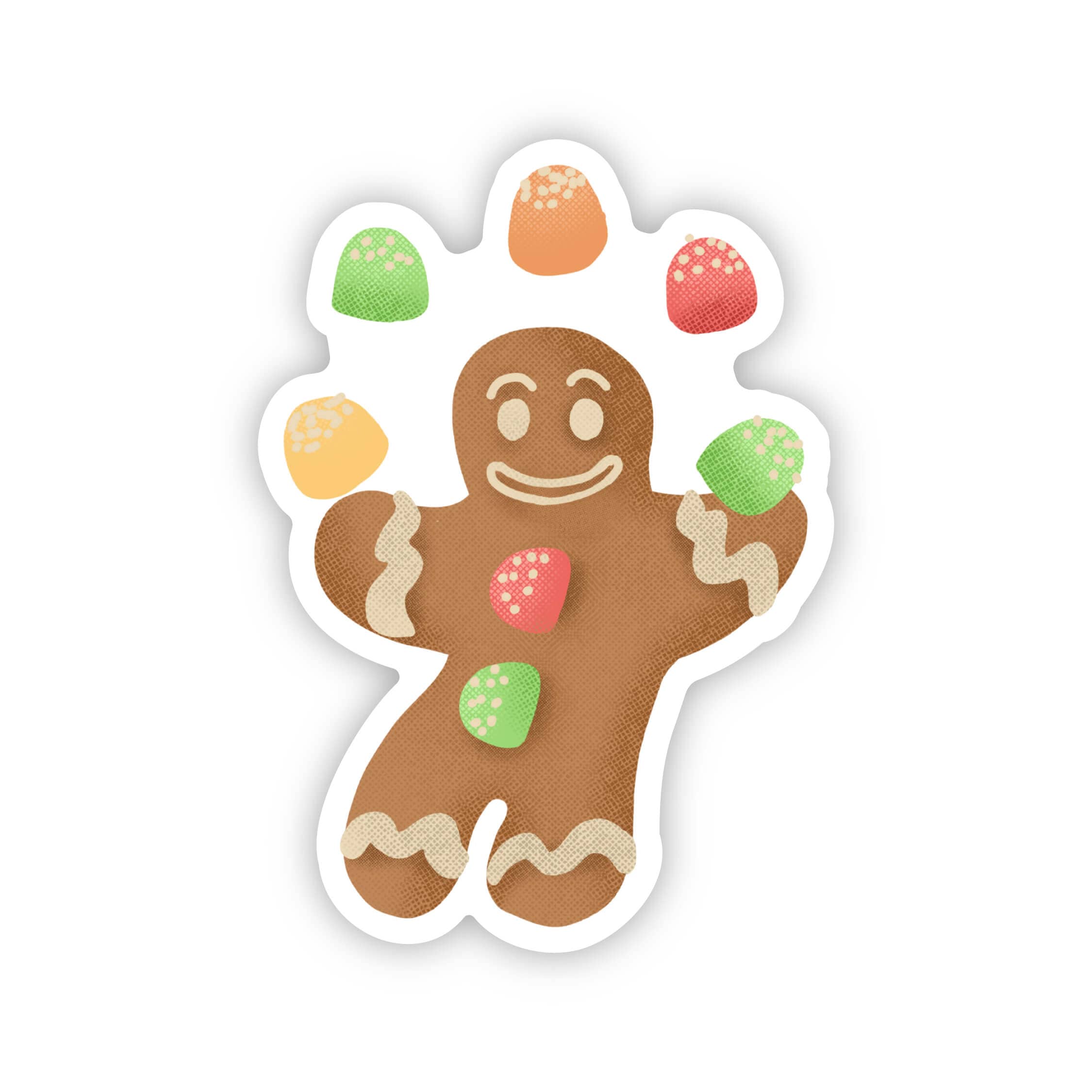  Juggling Gingerbread Man Sticker、mySite、elrpsem3k
