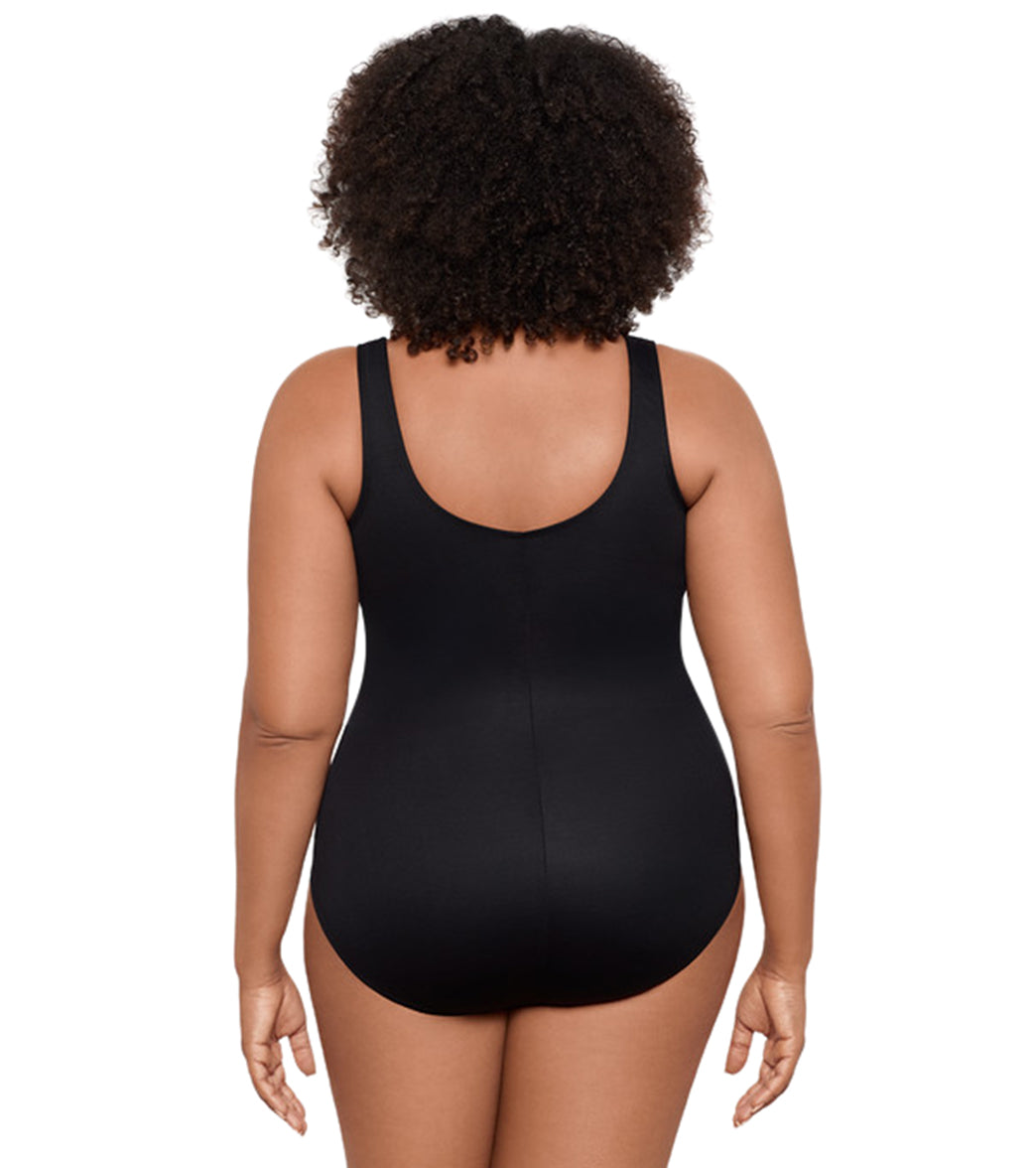 Miraclesuit Plus Women's Plus Size Flor De Mare Oceanus One Piece Swimsuit、mySite、noshort