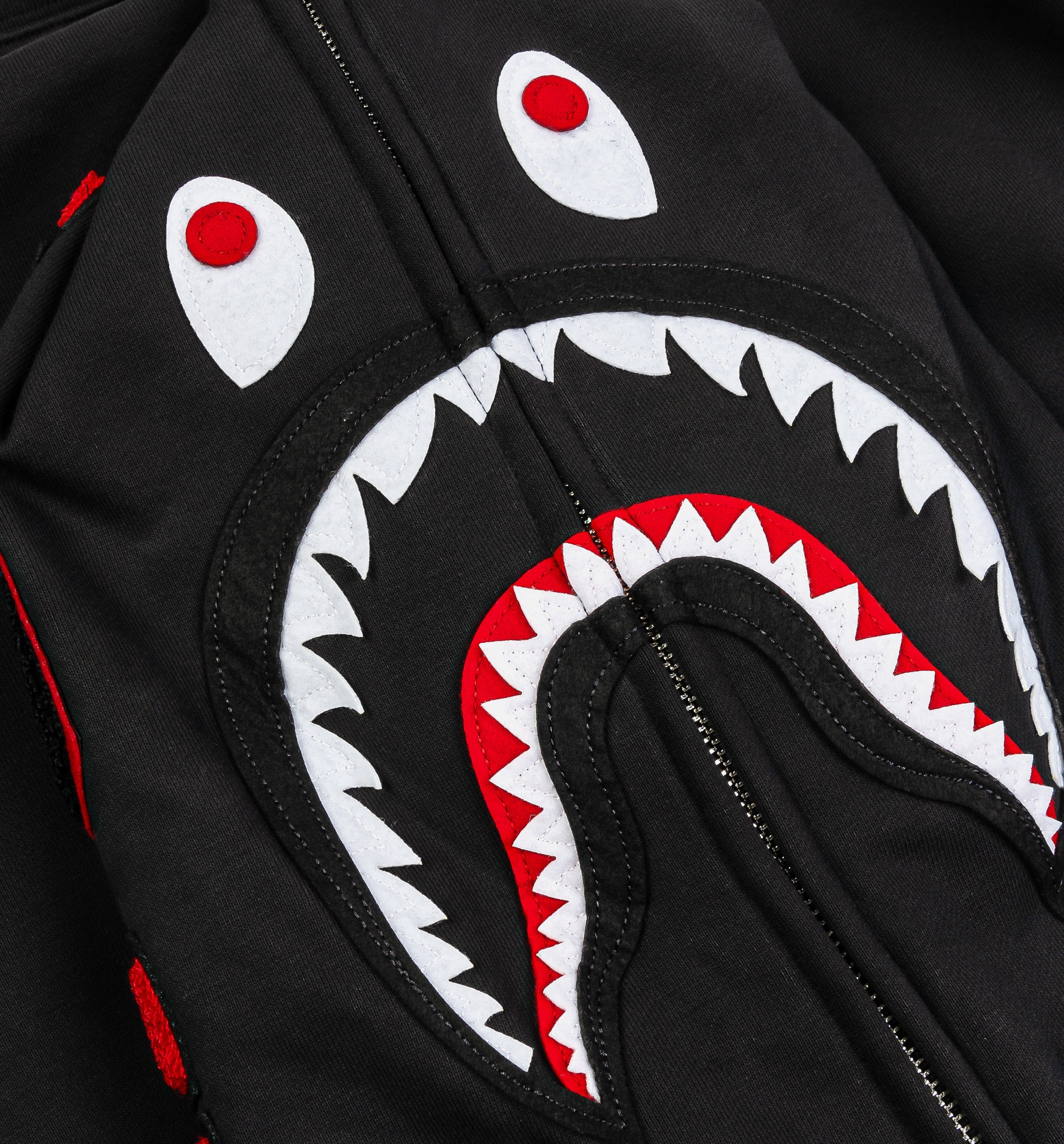 Bape x Adidas Shark Fleece Full Zip Mens Hoodie - Black、mySite、dreamappss