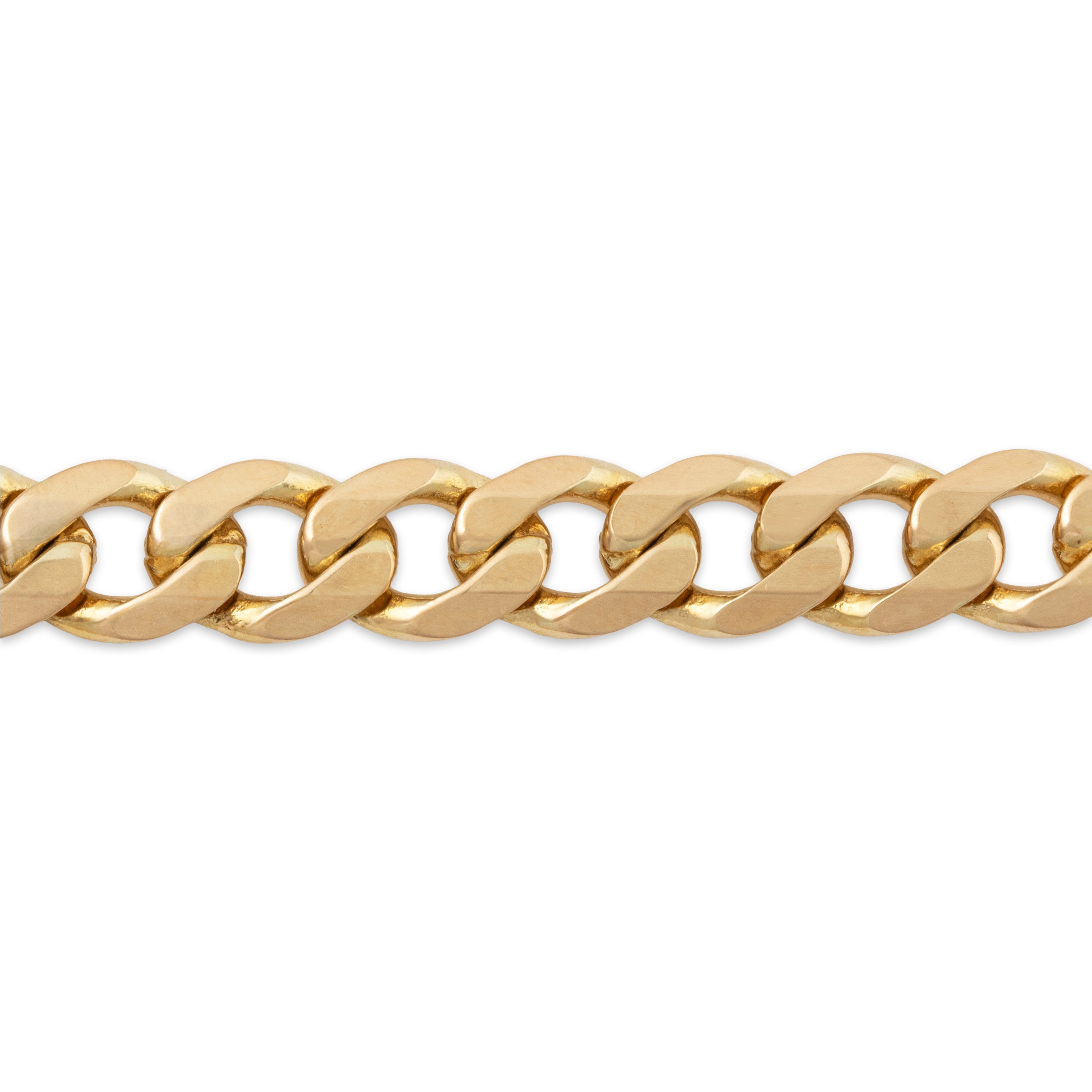 Vintage Heavy Italian 18k Yellow Gold Curb Link Bracelet 8、mySite、hinf8tx79