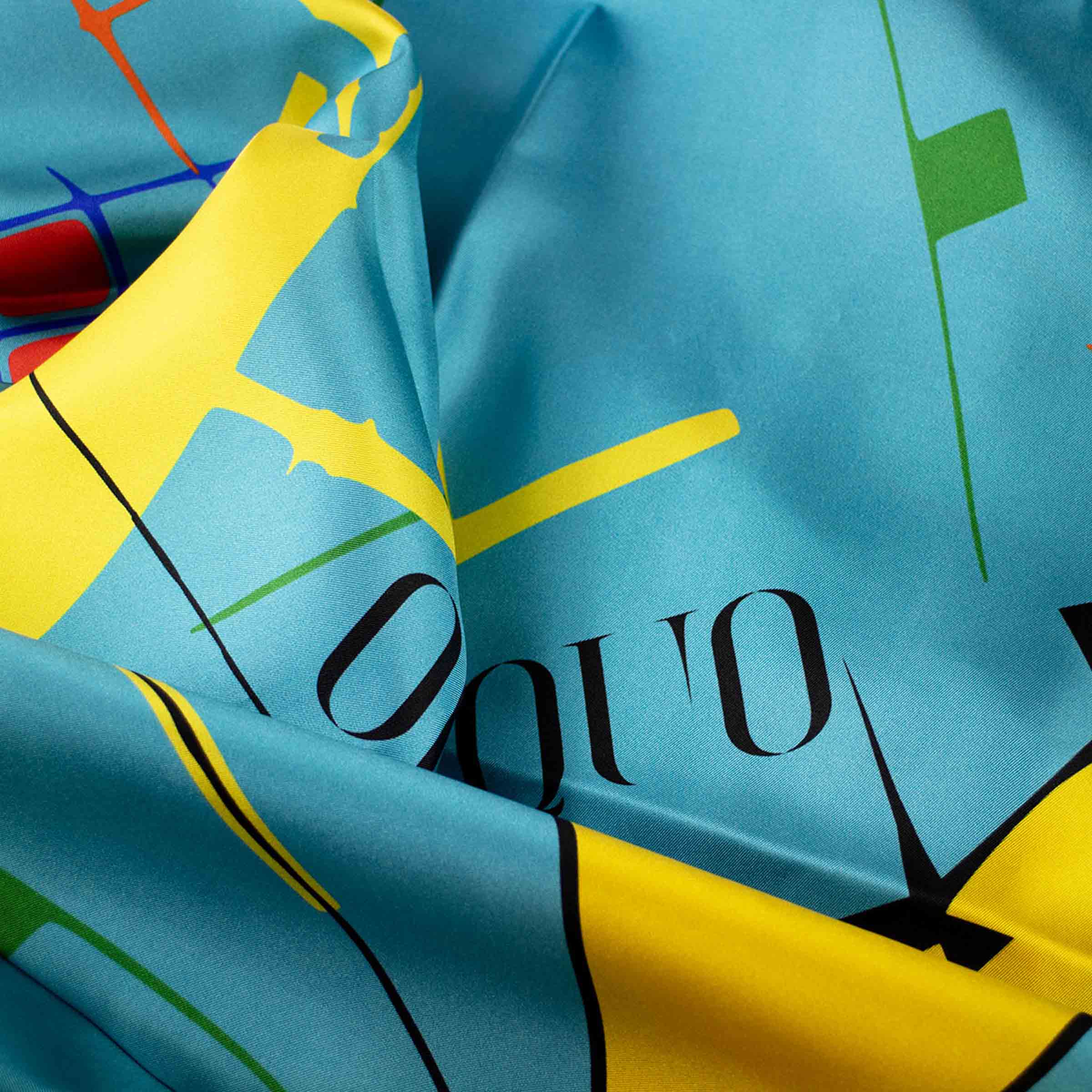 Silk and Cashmere Stole METROPOLITAN GEOMETRIES by Orequo、mySite、neckold