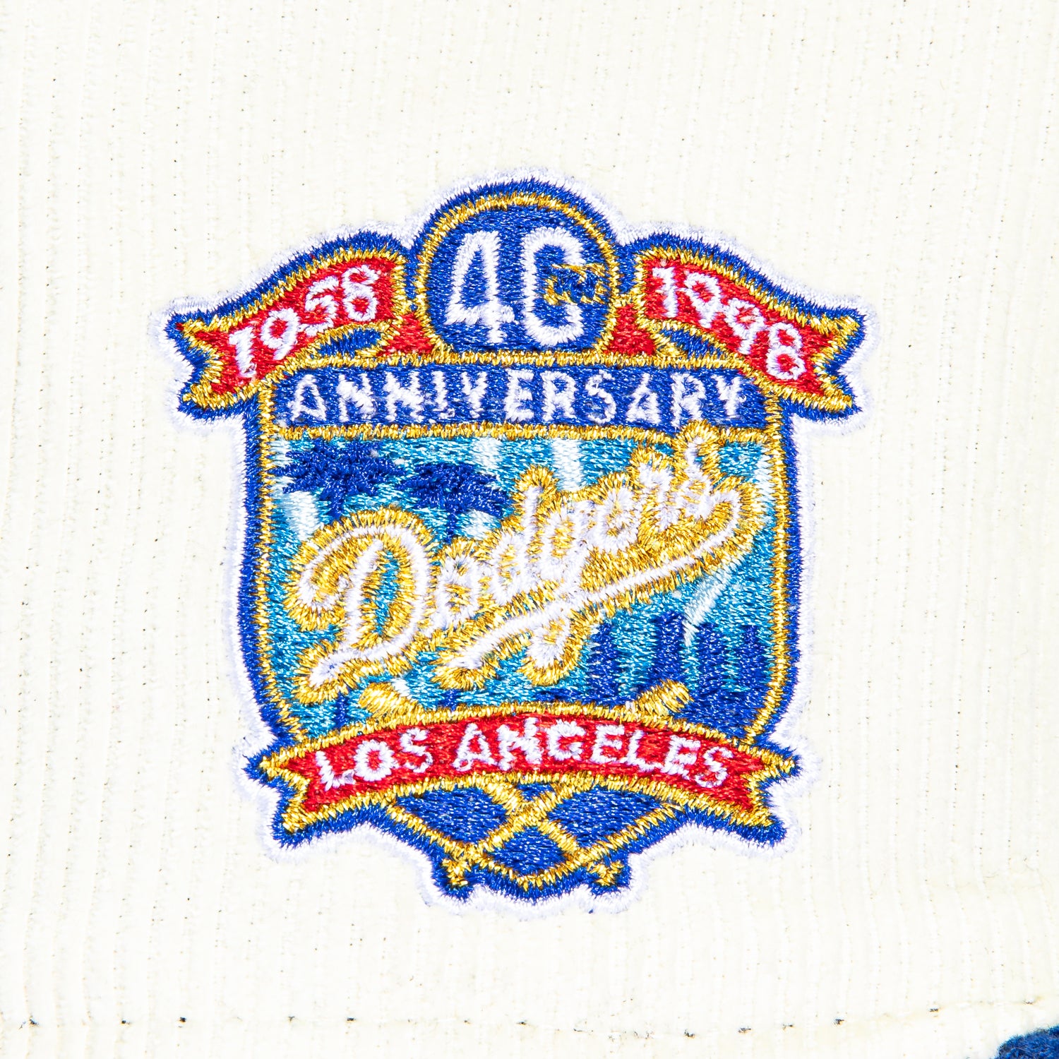 New Era 59Fifty Los Angeles Dodgers 40th Anniversary Patch Upside Down Hat - White, Royal、mySite、vikingsvslions
