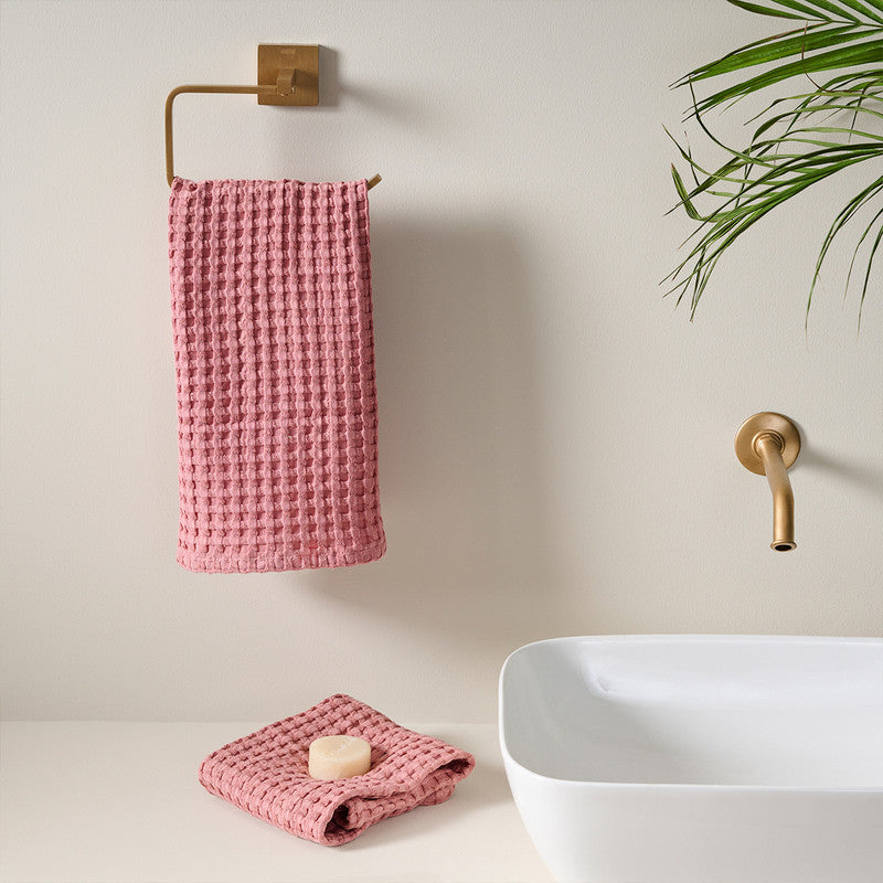 Cotton Hand Towel | Waffle | Dusty Pink、mySite、camillekostekn