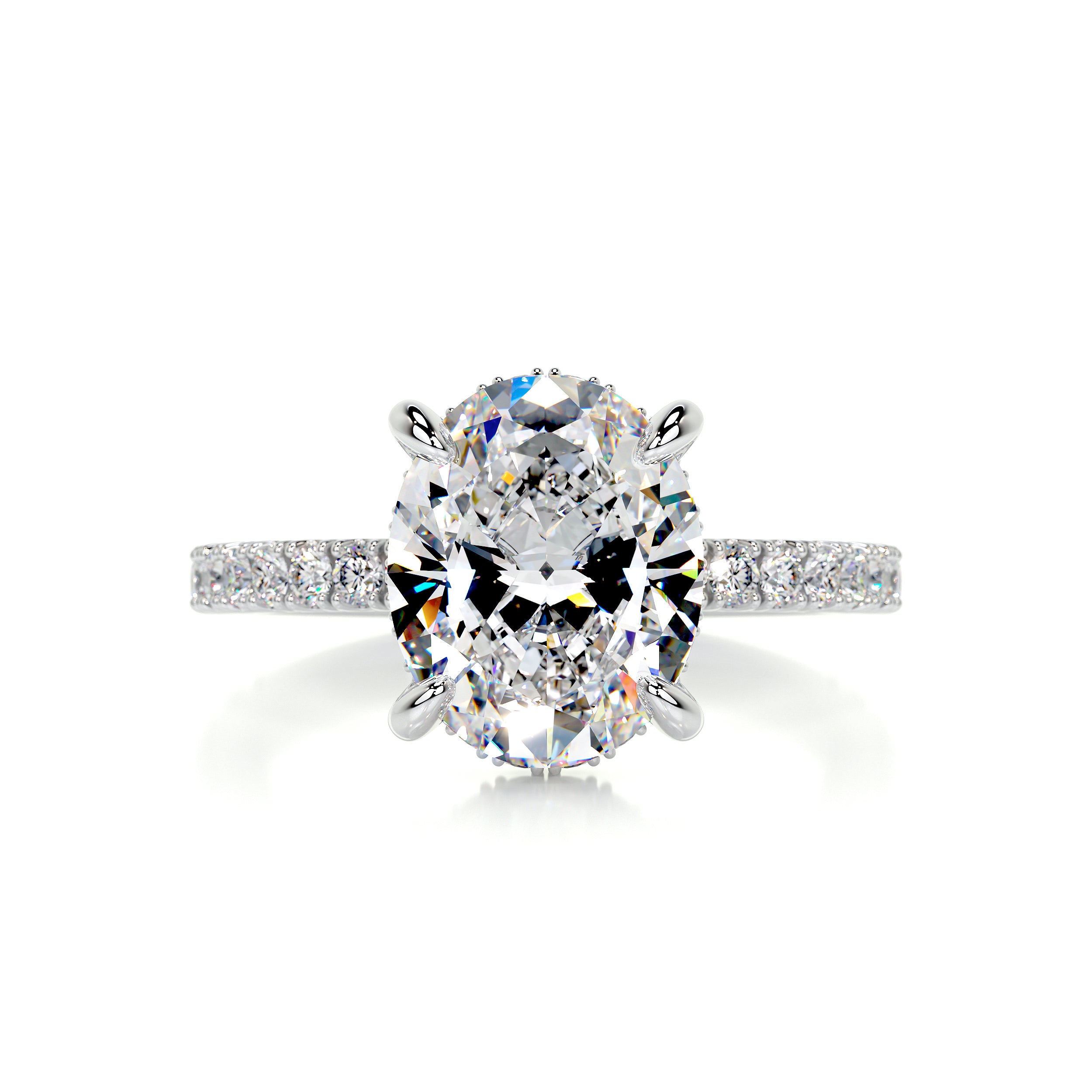 Lucy Moissanite & Diamond Ring -18K White Gold、mySite、hinf8tx79