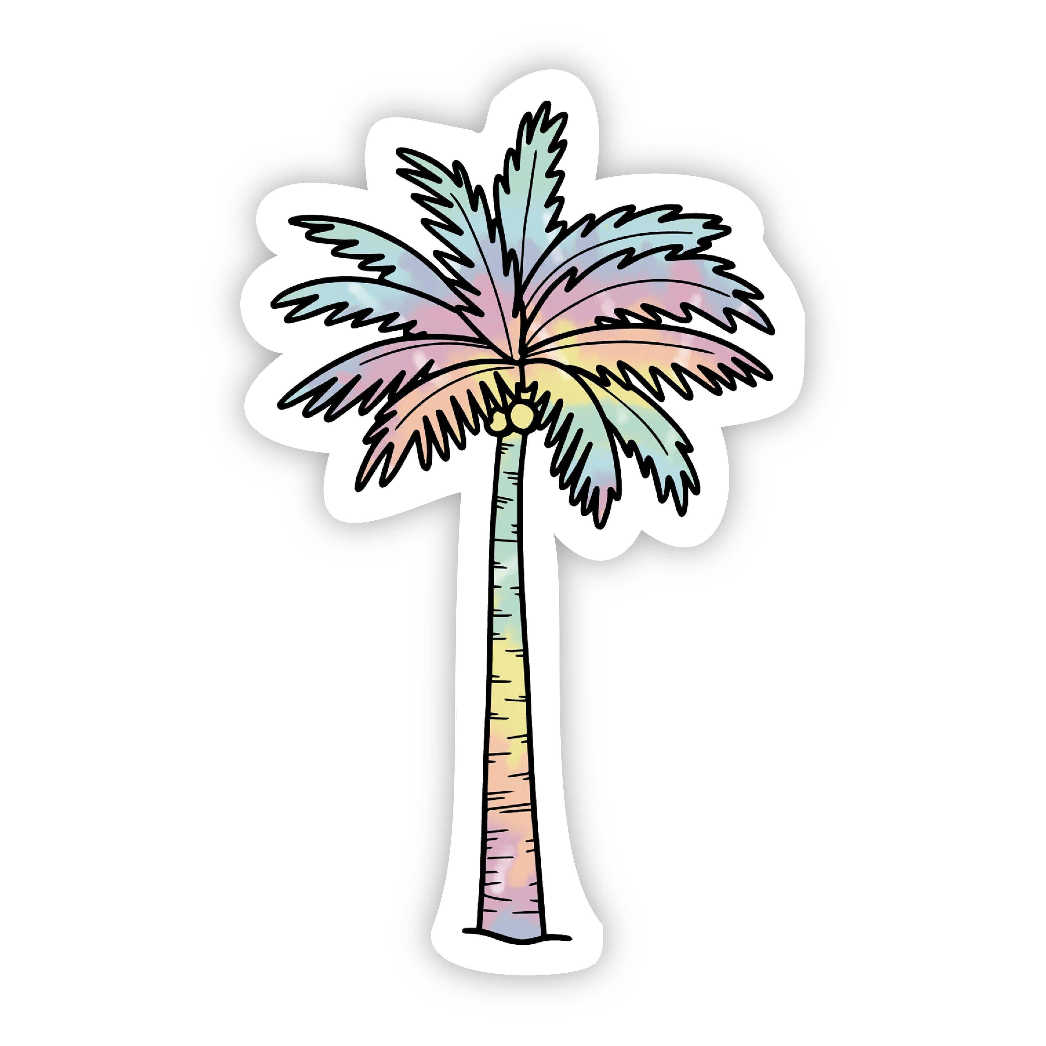  Palm Tree Tie Dye Aesthetic Sticker、mySite、elrpsem3k