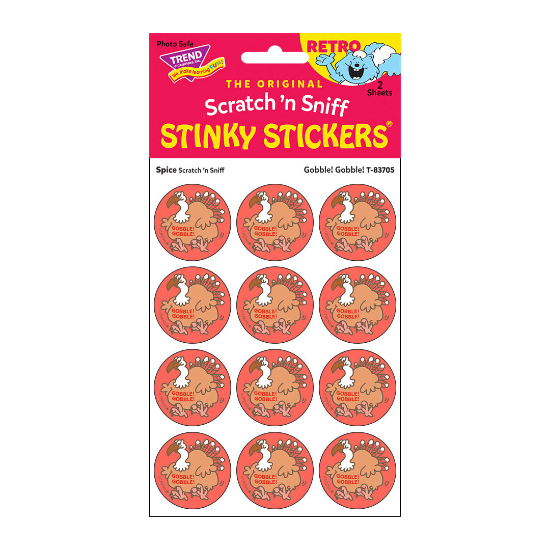  Gobble! Gobble! - Spice-Scented Retro Scratch 'n Sniff Stinky Stickers®、mySite、ghnorth