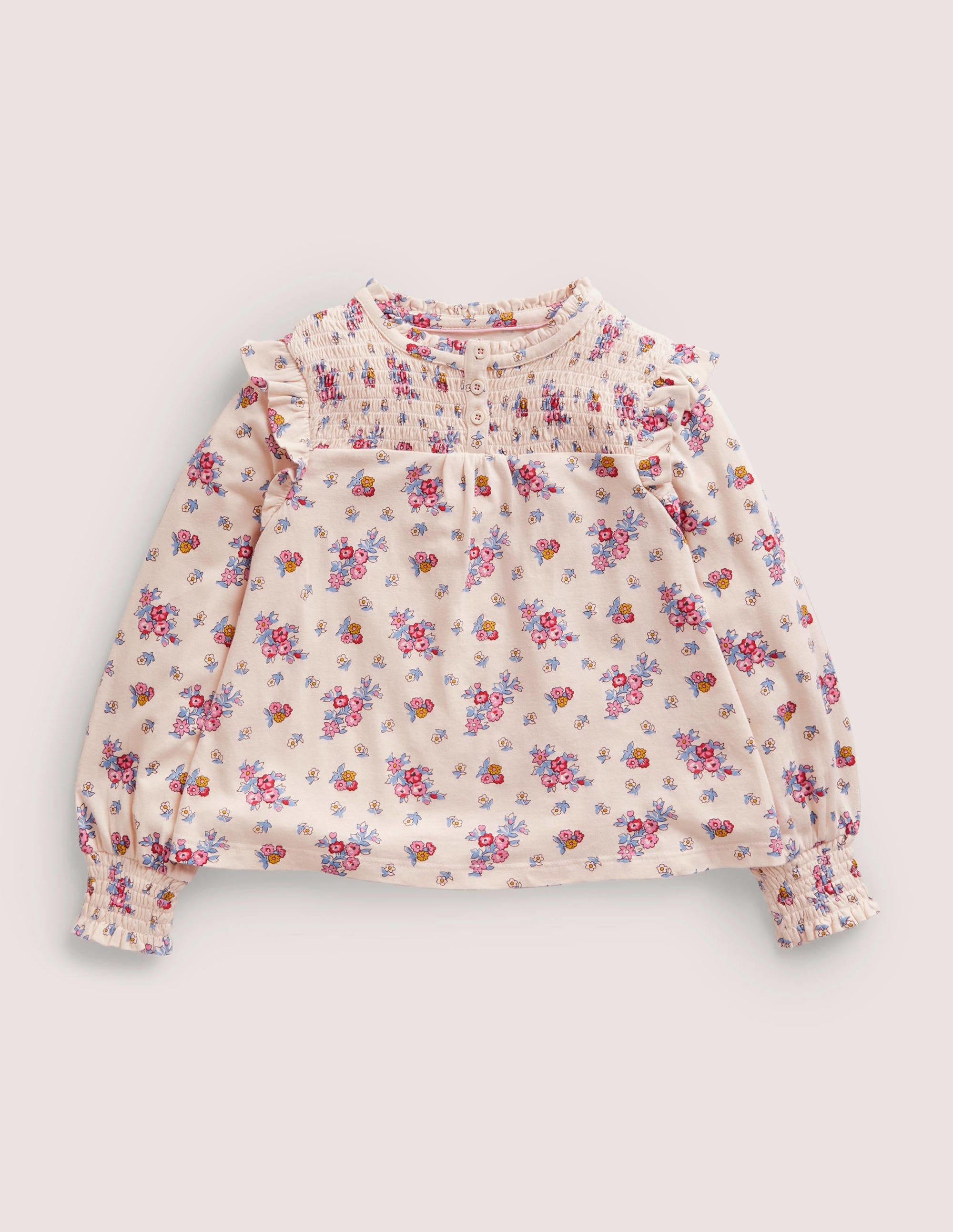  Smocked Placket Top-Vanilla Pod Flower Bouquet、mySite、ashleygrahame