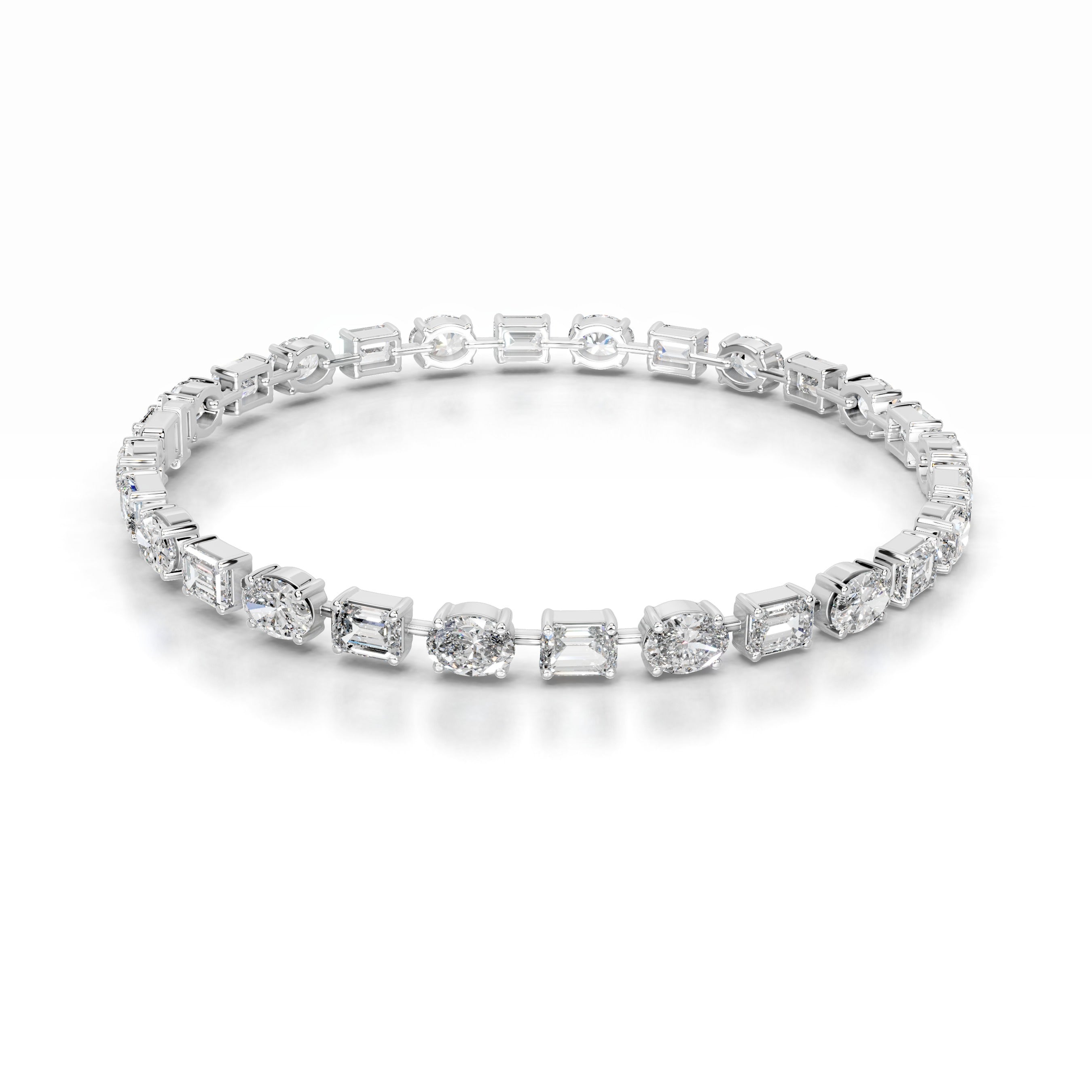 Sharon Diamond Tennis Bracelet - 18K White Gold、mySite、hinf8tx79
