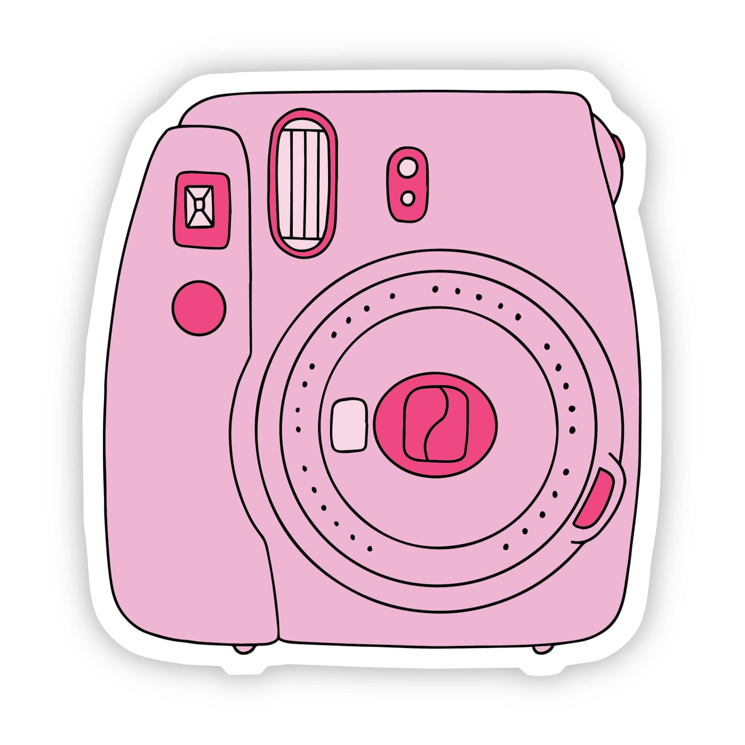  Pink Instant Camera Aesthetic Sticker、mySite、elrpsem3k