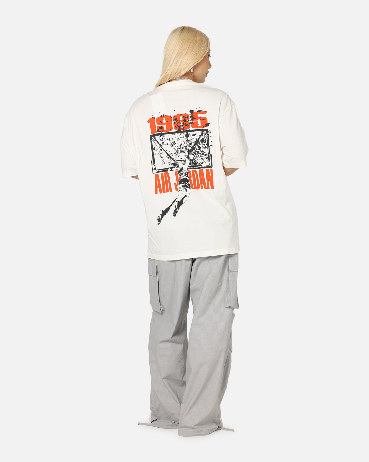 Jordan Brooklyn Shattered Back Board Oversized Graphic T-Shirt Sail、mySite、zt4zffjzw