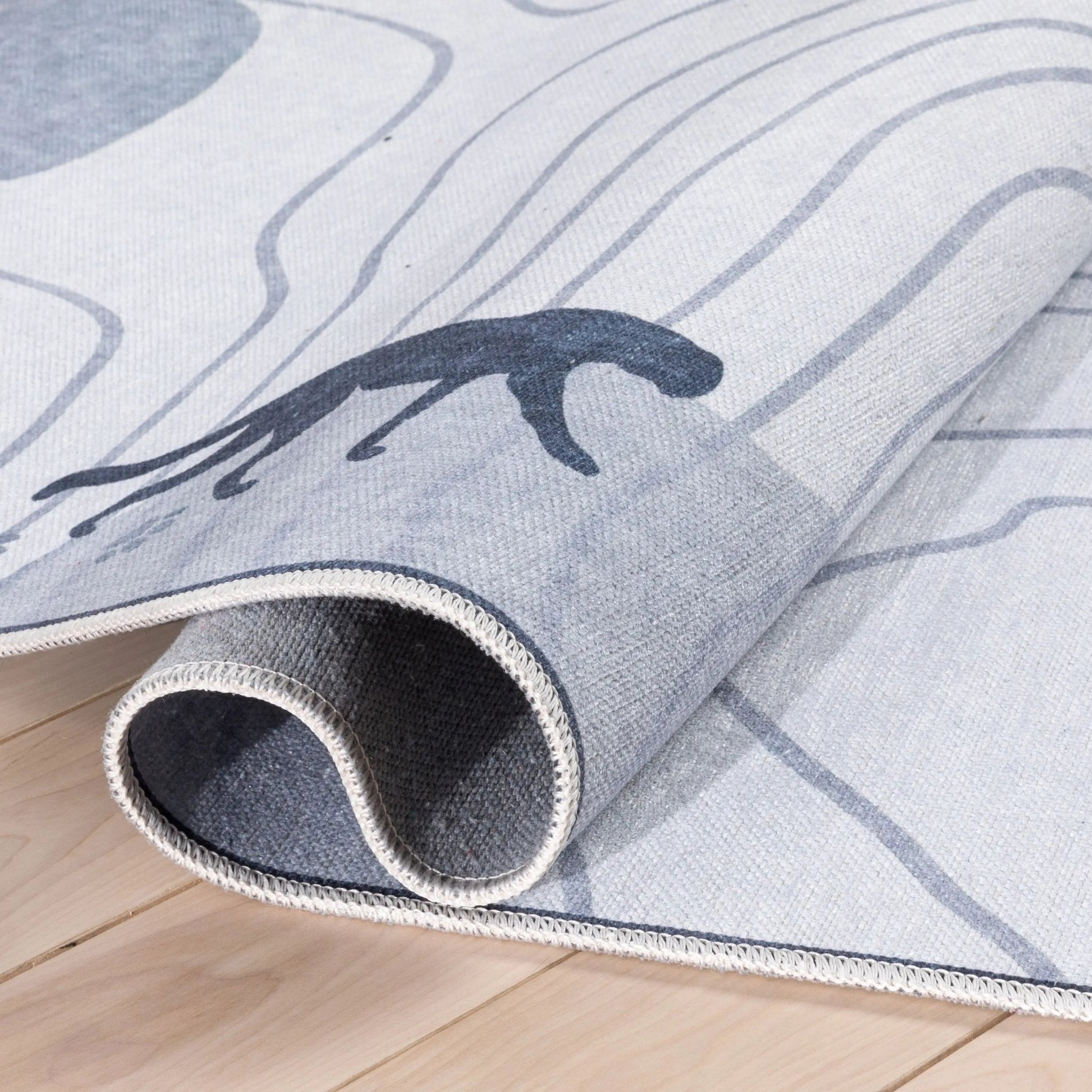 Safari Modern Grey Kids Flat-Weave Rug、mySite、gigharbornorthrealestate