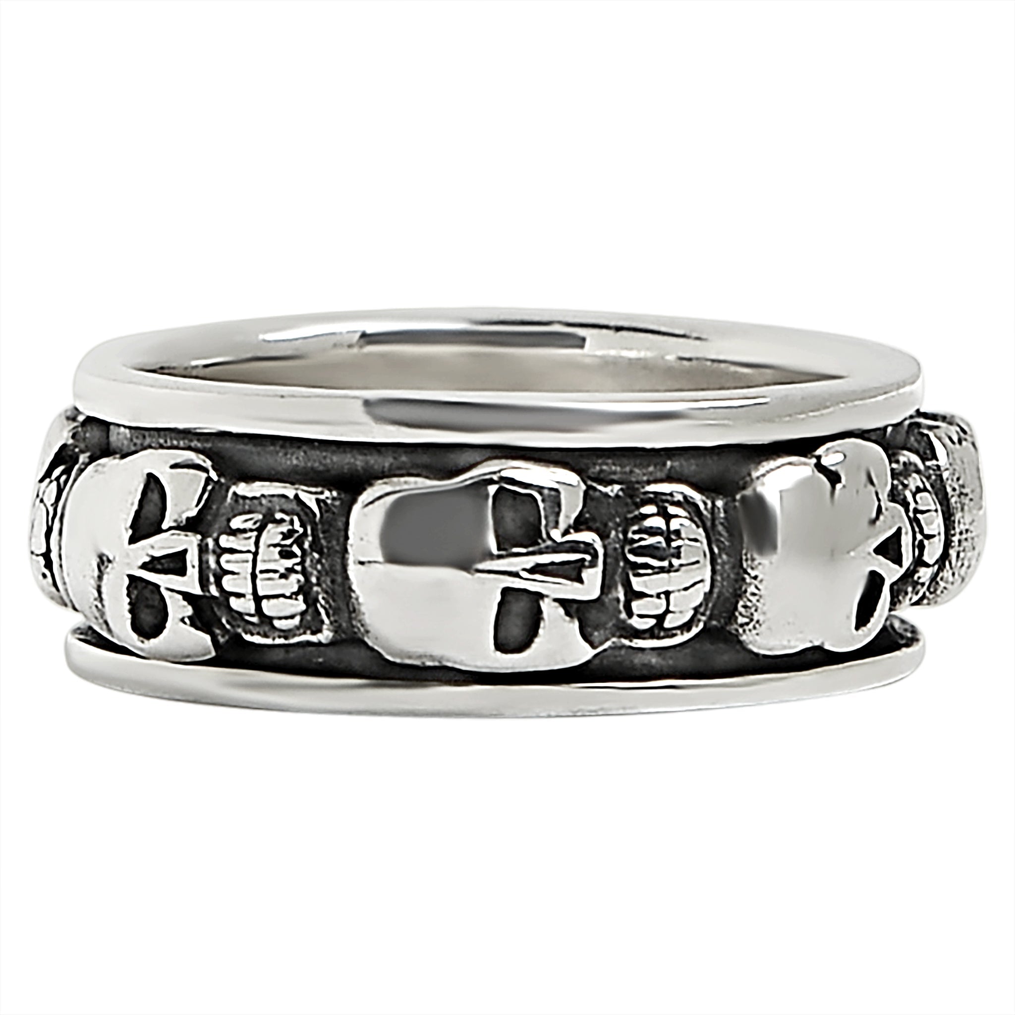 Sterling Silver Skull Spinner Ring / SSR0066、mySite、dreamappss