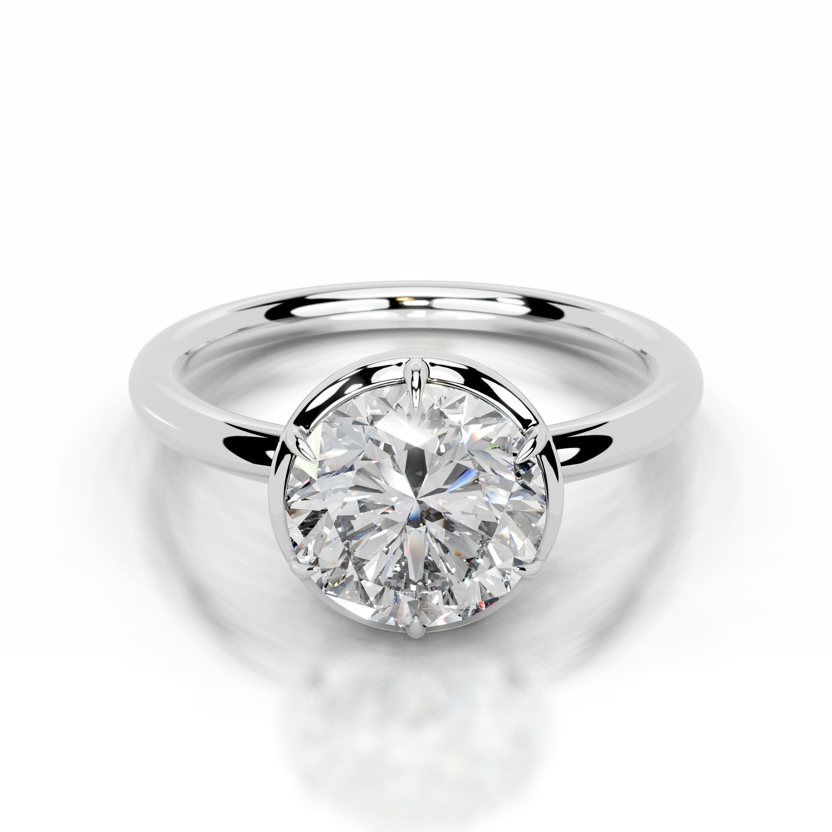 Narcisa Round Lab Grown Diamond Ring - Platinum、mySite、hinf8tx79