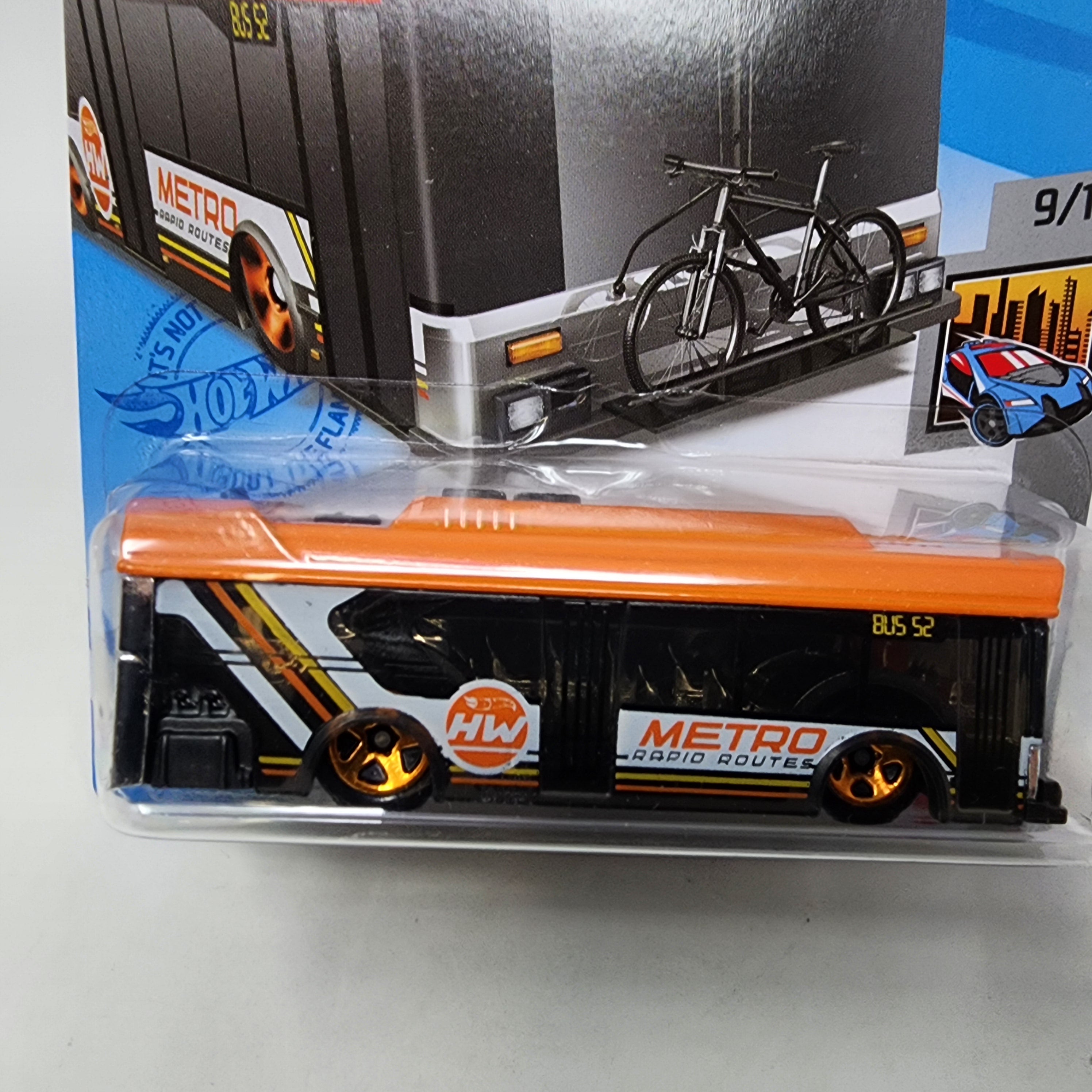 Aint Fare #155 Metro Bus * Black/Orange * 2021 Hot Wheels、mySite、hgirdovlk