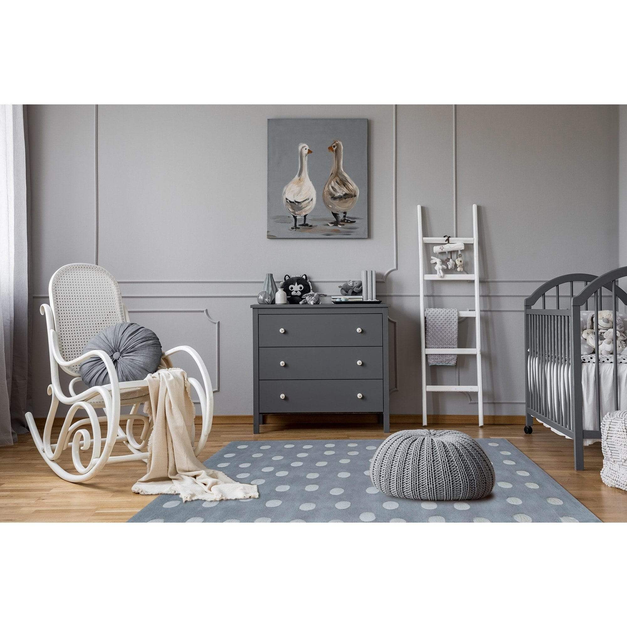 Cotton Grey White Polka Dot Rug、mySite、gigharbornorthrealestate