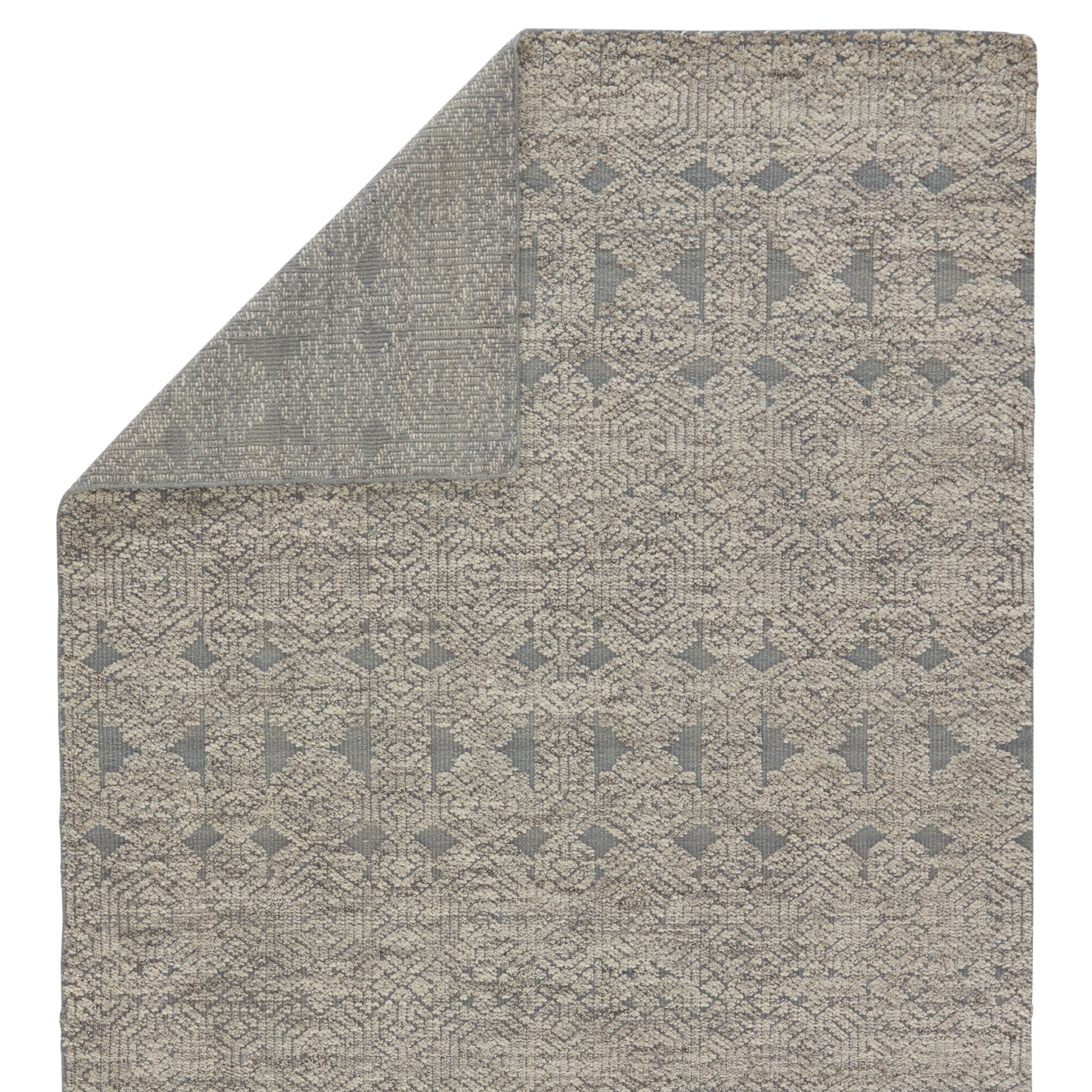 Abelle Hand-Knotted Medallion Gray White Area Rug、mySite、gigharbornorthrealestate