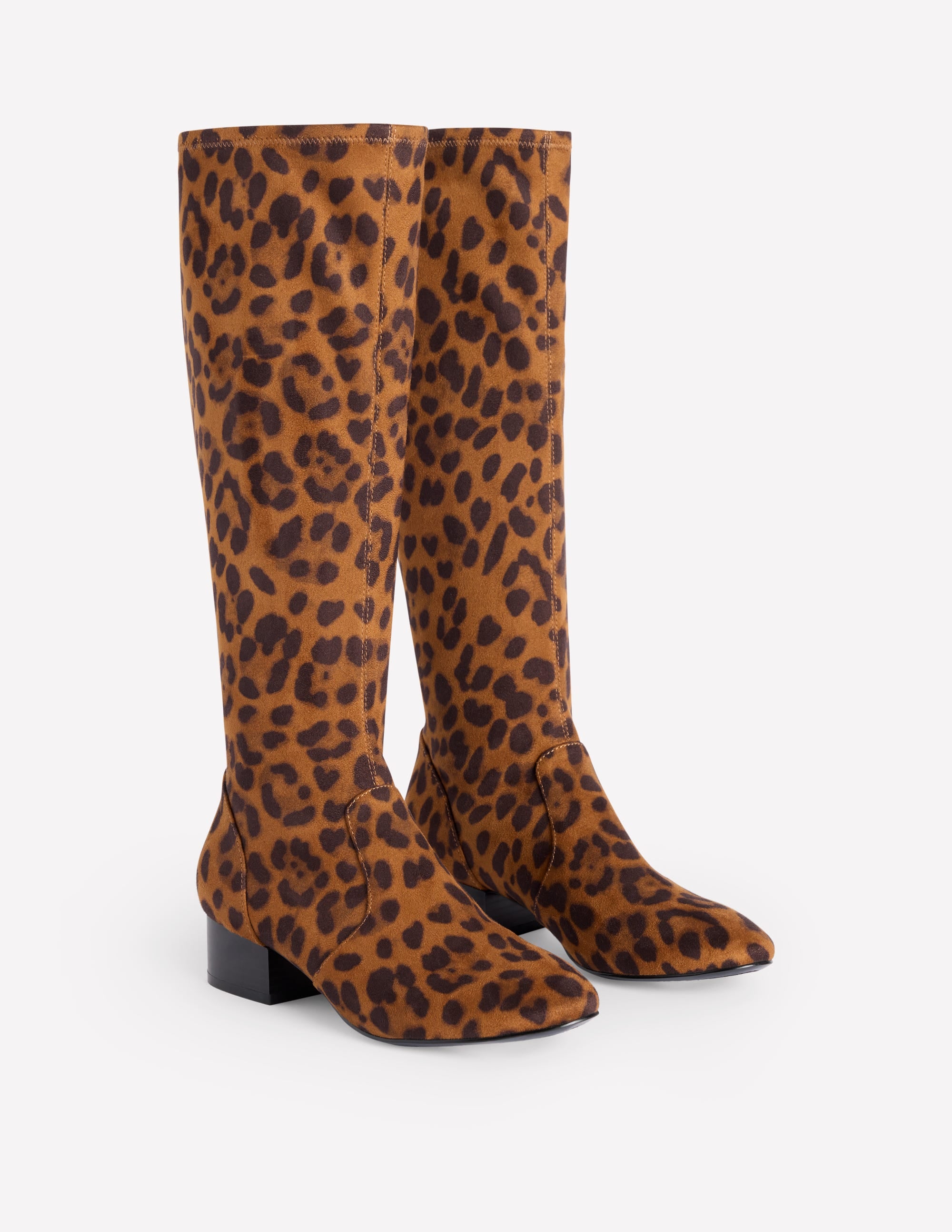  Flat Stretch Knee Boots-Leopard、mySite、ashleygrahame