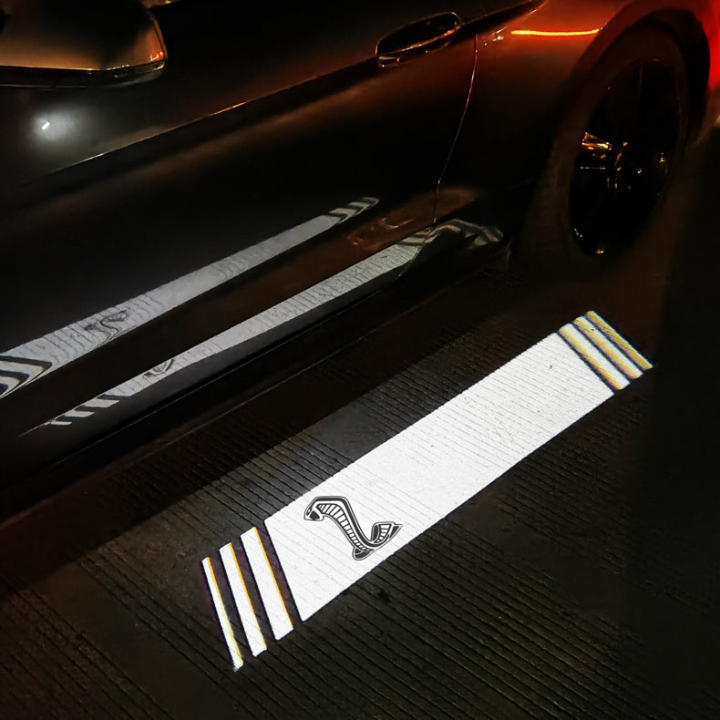 2x FordMustang 2013+ Mirror light (plug&play) - 5 Logos、mySite、nflplayoffbracketp