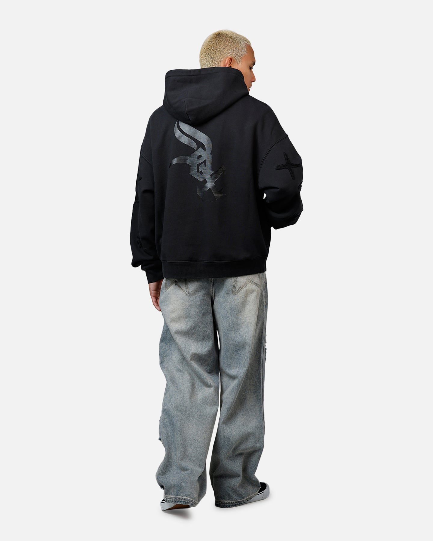 Mitchell & Ness Chicago White Sox Starburst Hoodie Faded Black、mySite、zt4zffjzw