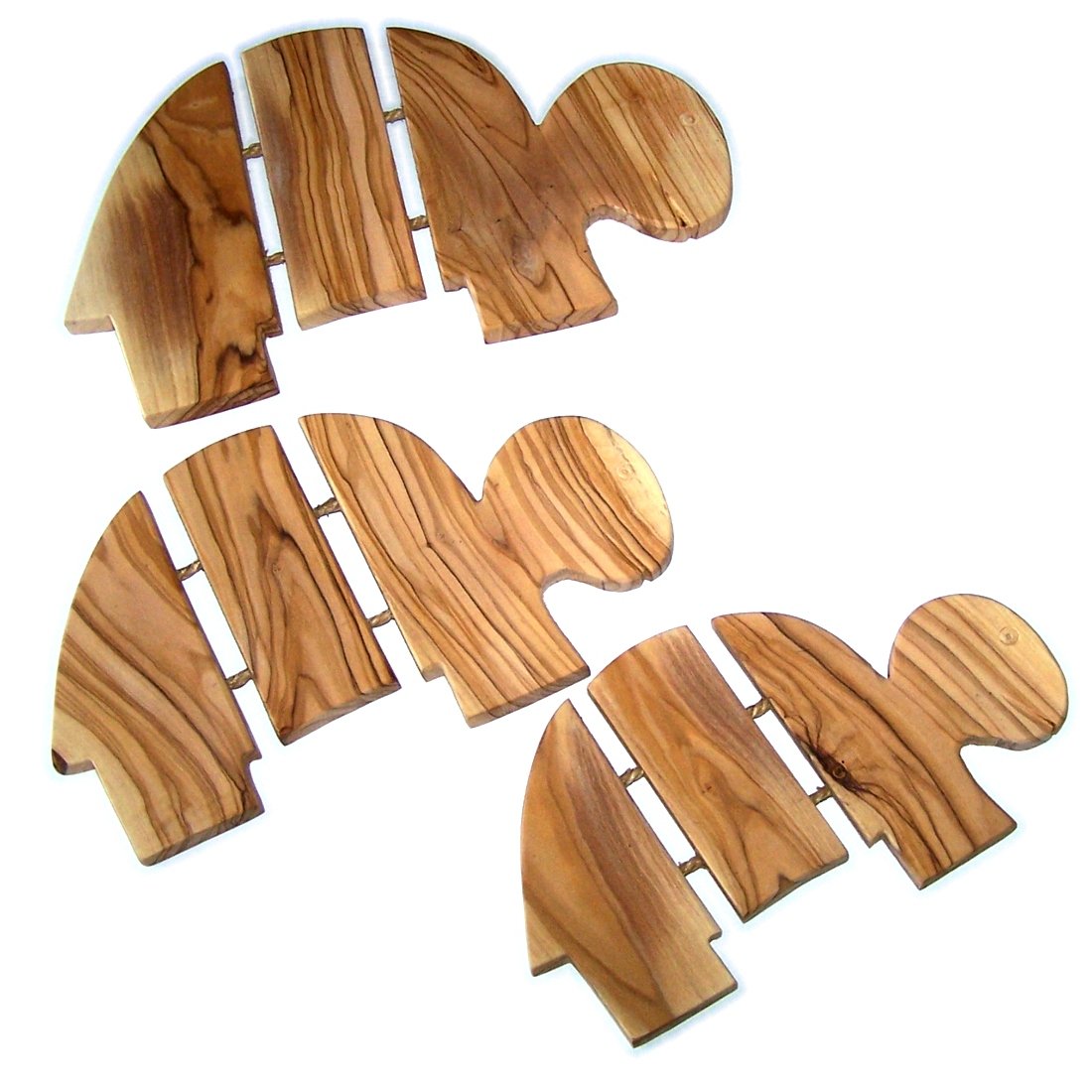Turtle/Tortoise Trivets Set - Hand Carved Olive Wood Trivet Set for Hot Plate (7.5, 8.75 and 9.75 Inches) - Asfour Outlet Trademark、mySite、topwebapps