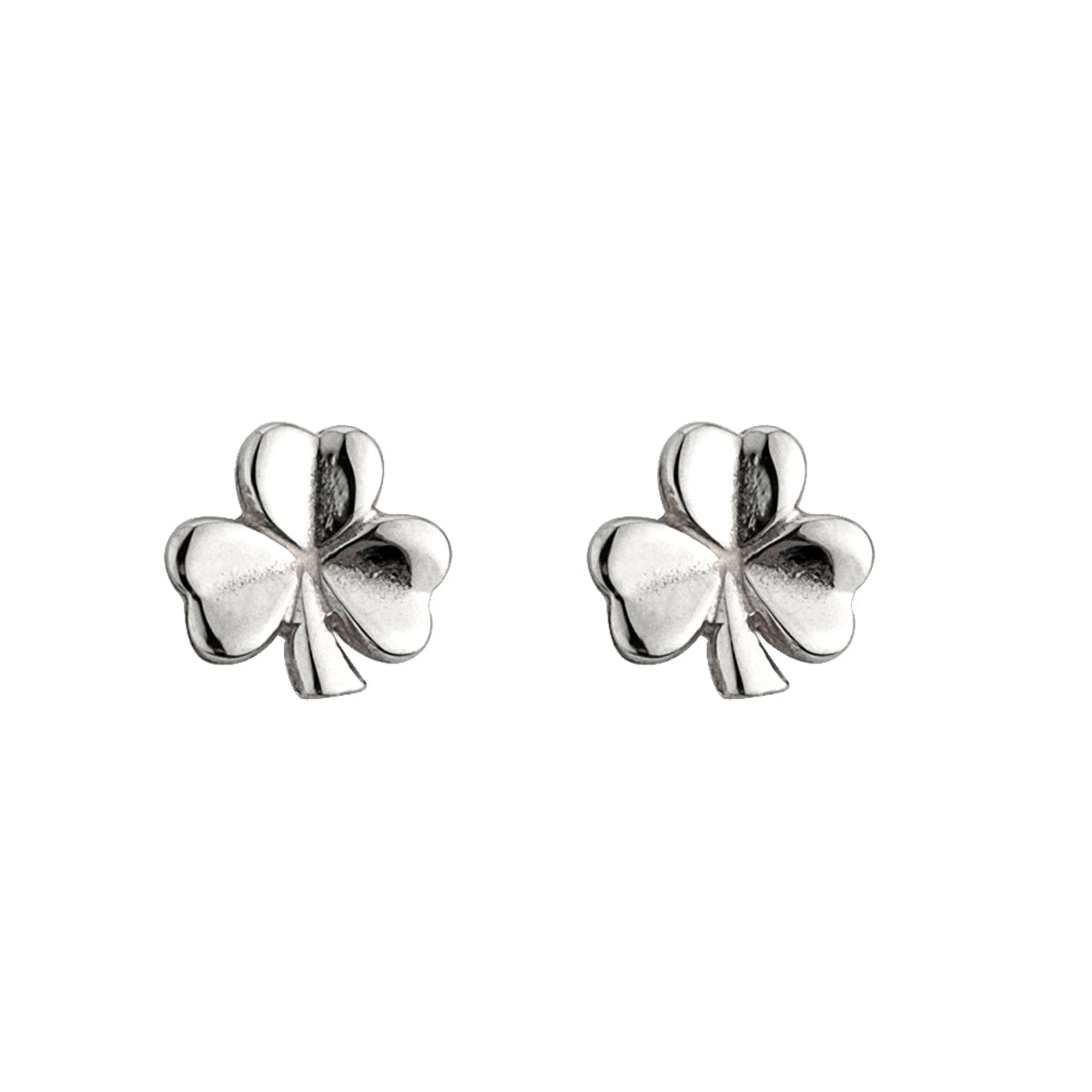 Silver Shamrock Stud Earrings