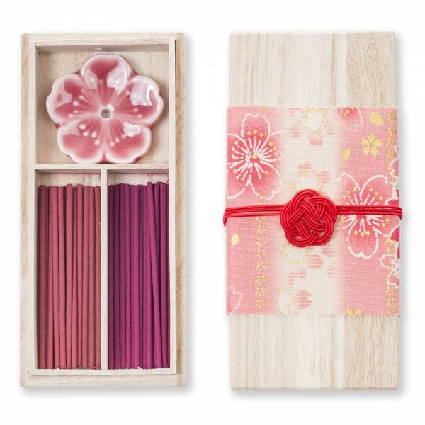 Cherry Blossom Organic Japanese Incense Stick Gift Set with Holder、mySite、topwebapps