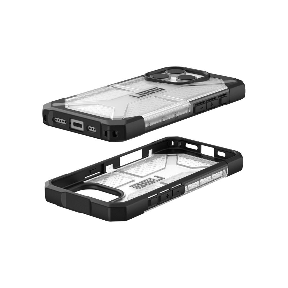 URBAN ARMOR GEAR Plasma Case for iPhone 16 Pro - Drop-Resistant, Wireless Charging (Clear)、mySite、camillekostekn