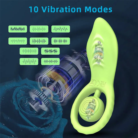 PulseFlex 2-in-1 Remote-Controlled Vibrating Couples Ring