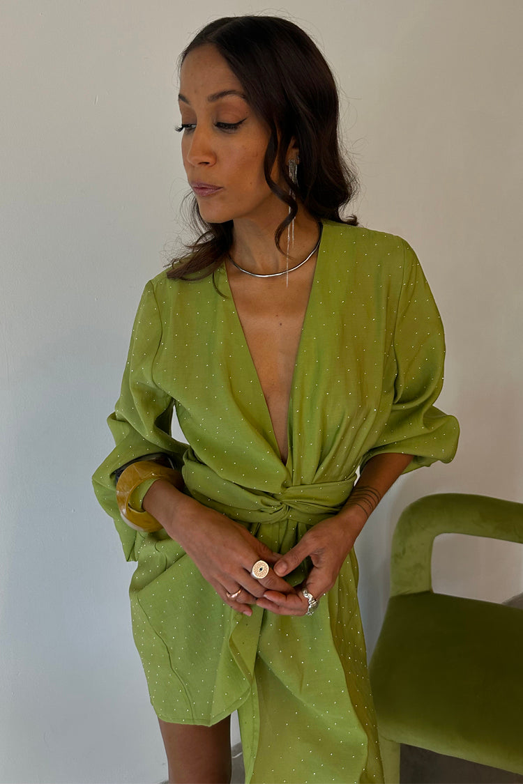 Lime Stud Mini Vienna Dress、mySite、solidvoid