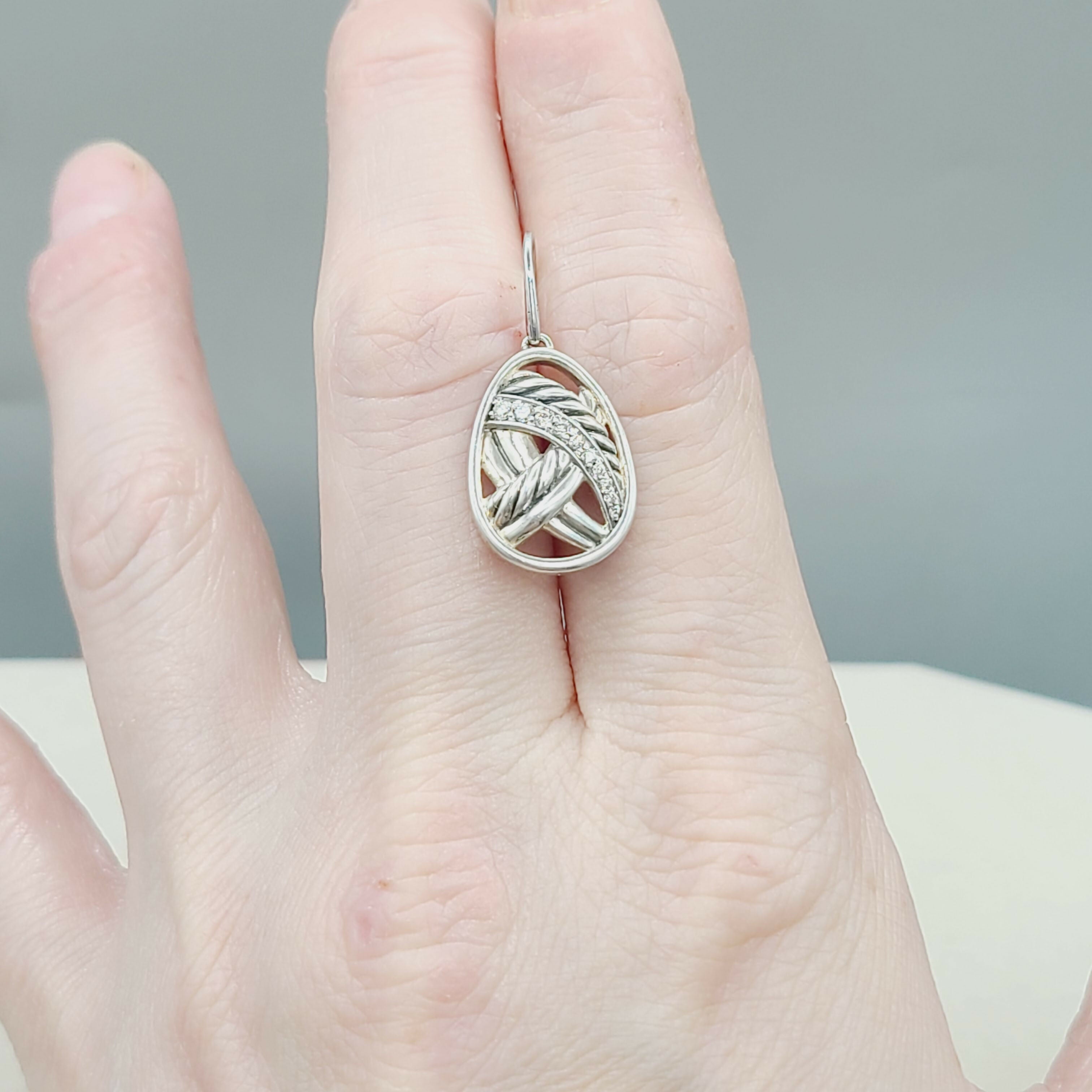 David Yurman Papyrus Crossover Drop Earrings Diamonds、mySite、hinf8tx79