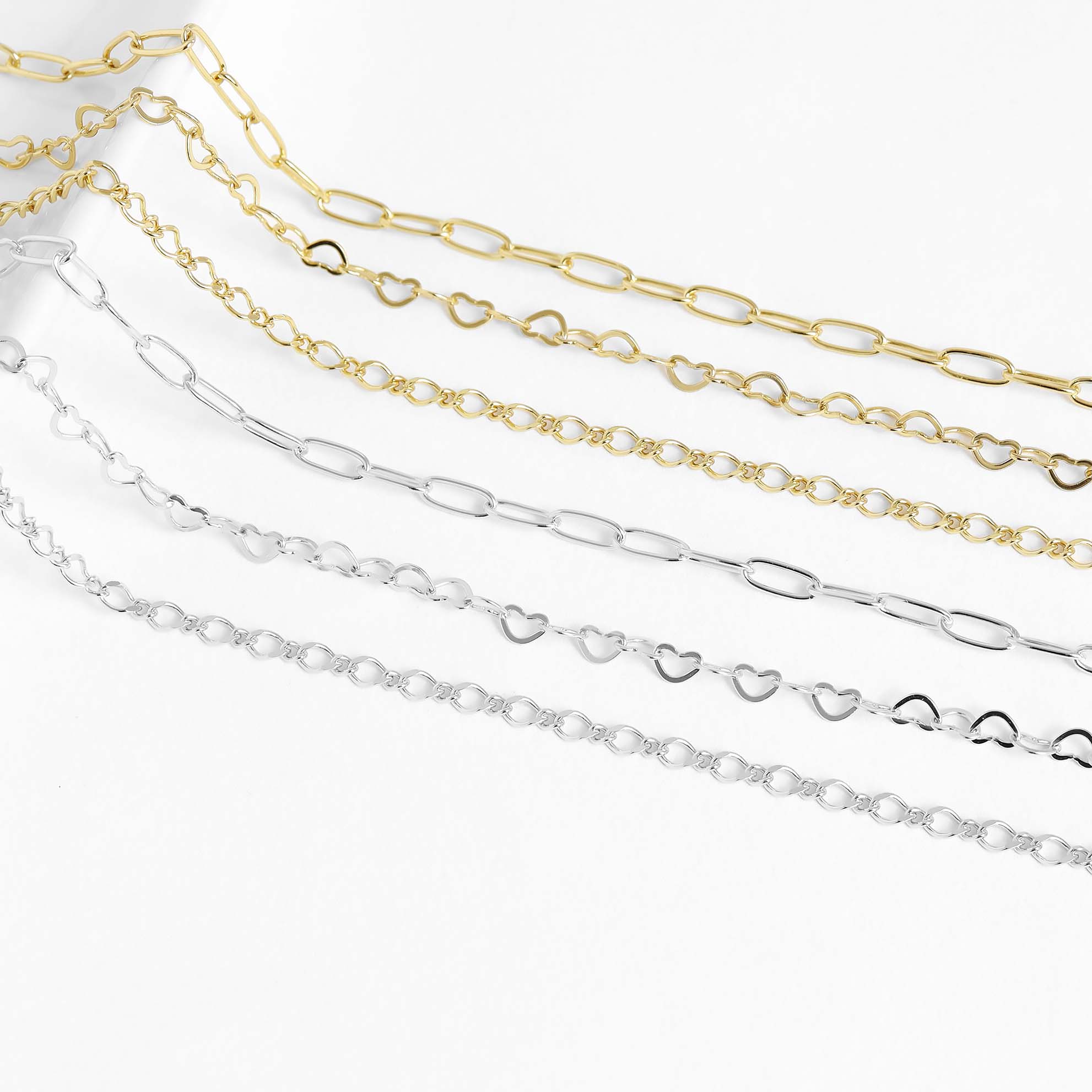 Permanent Jewelry Chain Starter Kit - 3 Chain Style Pack - Sterling Silver & Gold Plated Sterling Silver Chains、mySite、dreamappss