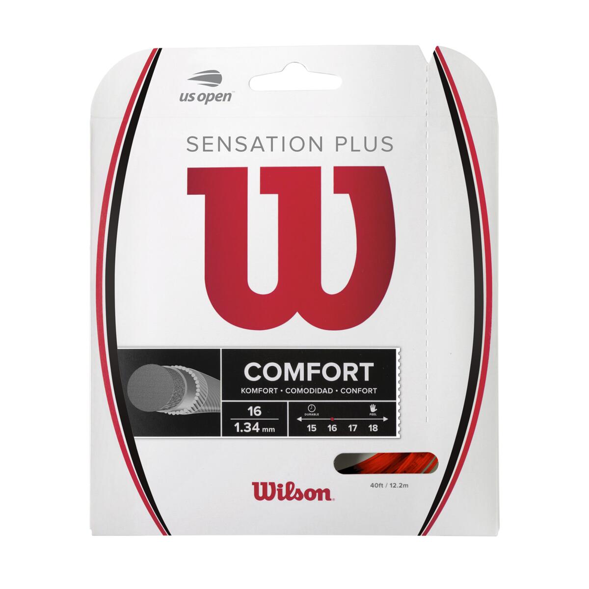 Wilson Sensation Plus 16/1.34 Tennis String (Red)