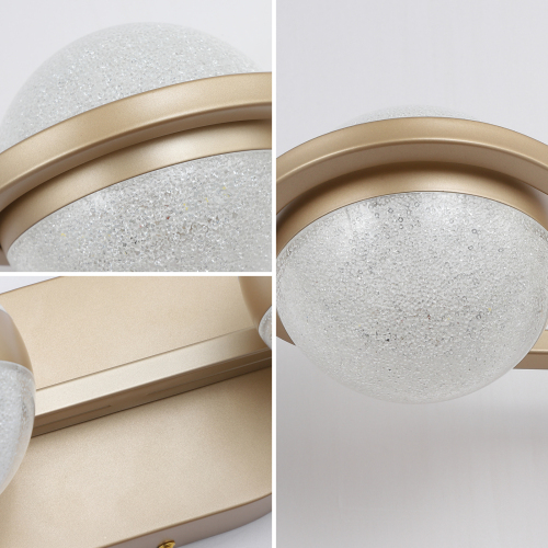 (Same as W134067503/L2001) 28" Golden Minimalist LED Bathroom Vanity Light with Crystal Sand Acrylic Shades, 4-Light Wall Mounted Decorative Lighting Fixture, Suitable for Bathroom Vanity Mirror、、eastwooduniform