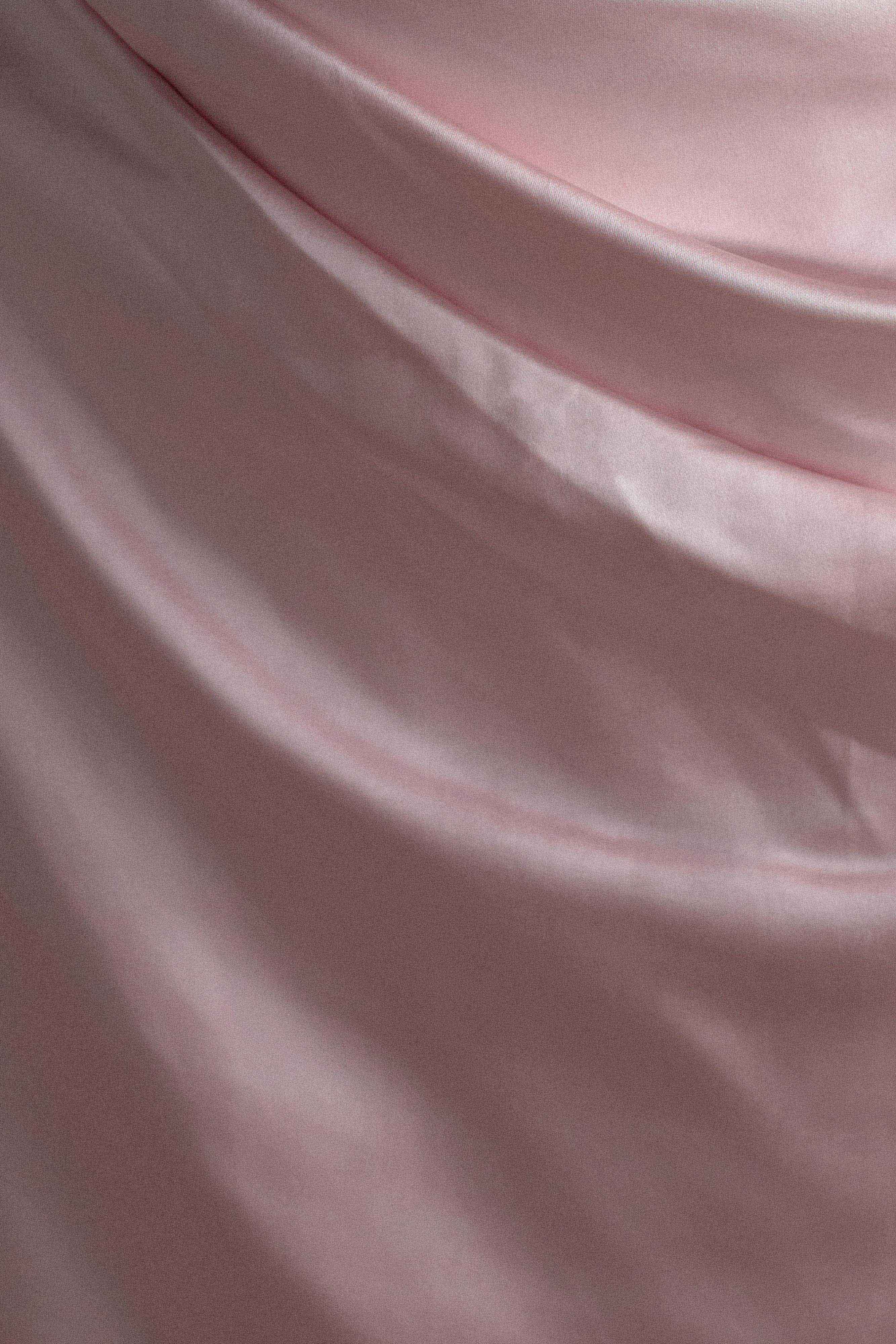 Dalia Off Shoulder Satin Maxi Dress - Soft Pink、mySite、solidvoid