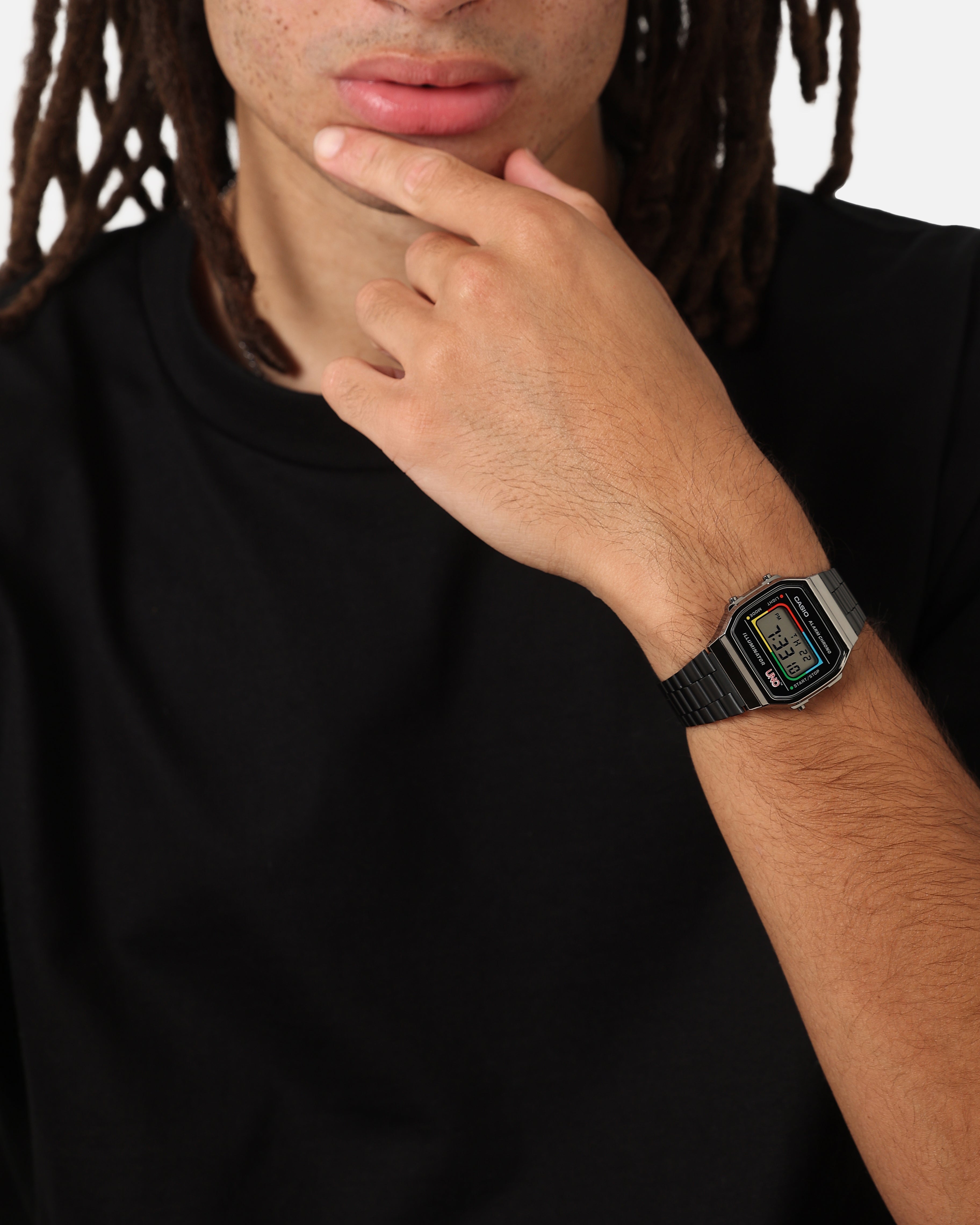 Casio X UNO A168WEUC-1A Watch Silver/Black、mySite、zt4zffjzw