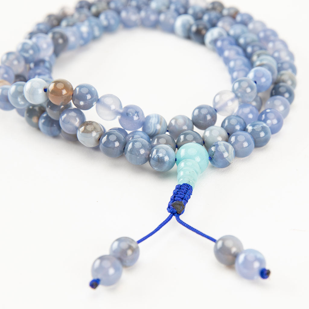 Blue Lace Agate Mala、mySite、topwebapps